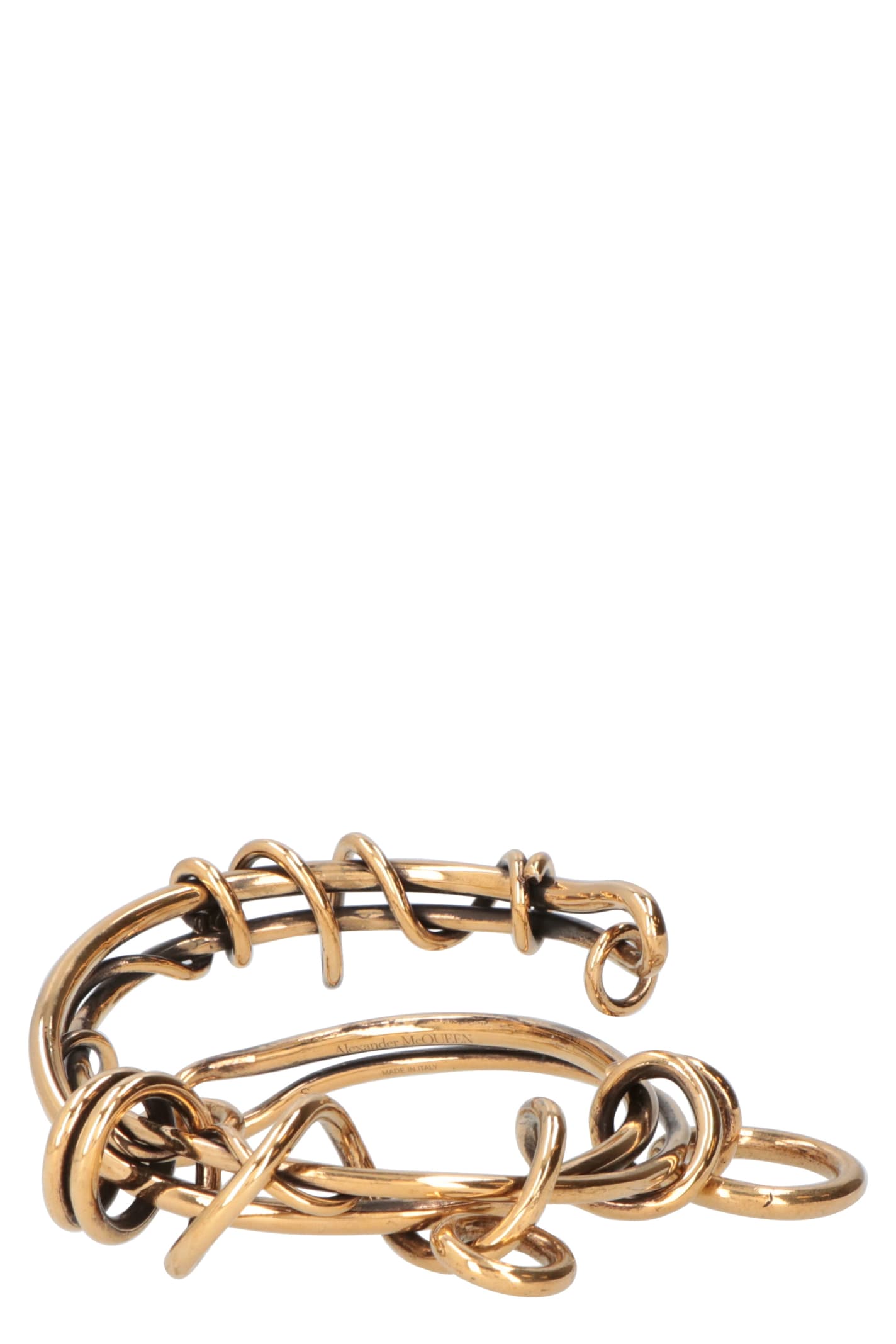 Alexander McQueen Wire Brass Bracelet