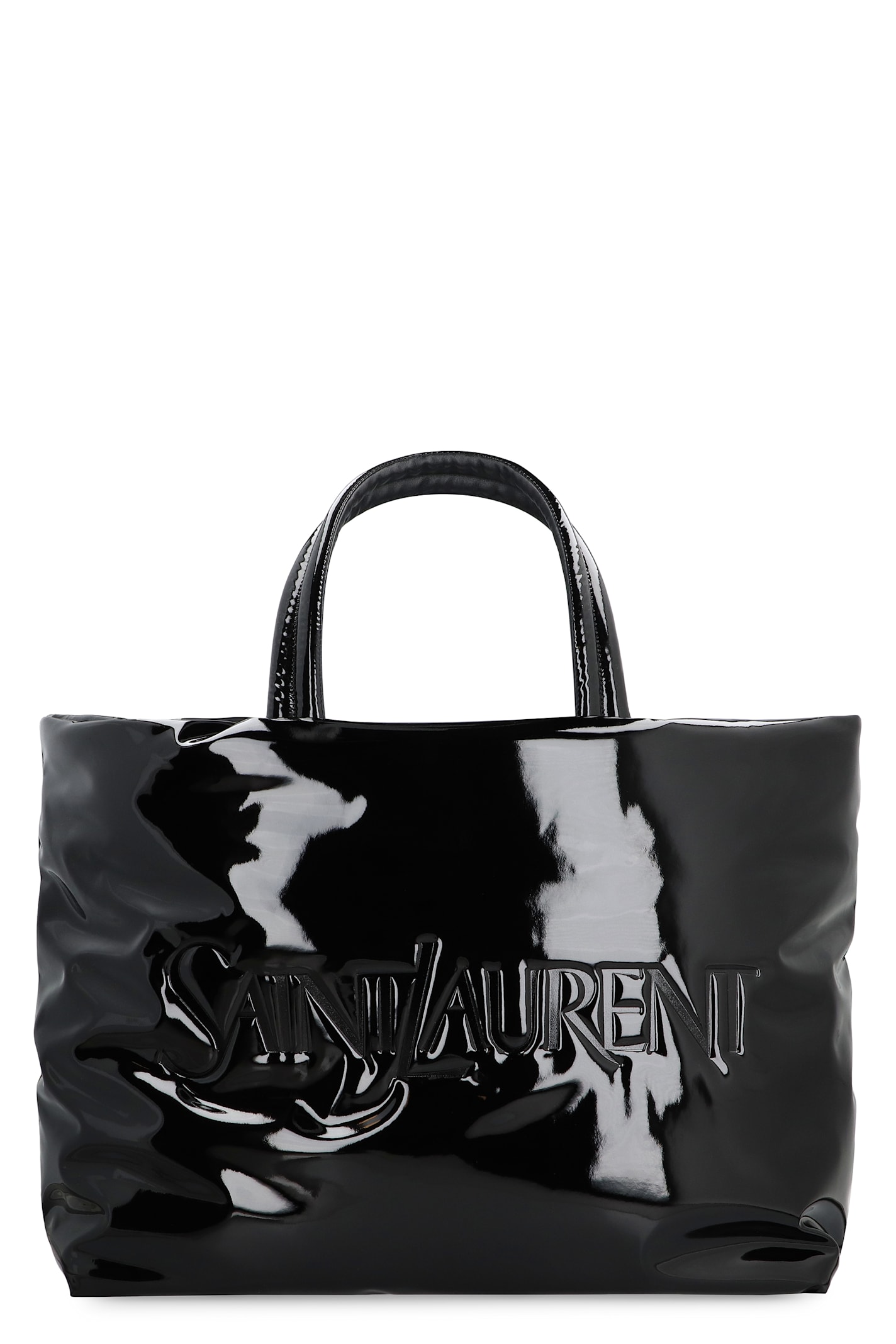 Saint Laurent Padded Nylon Maxi Tote In Black