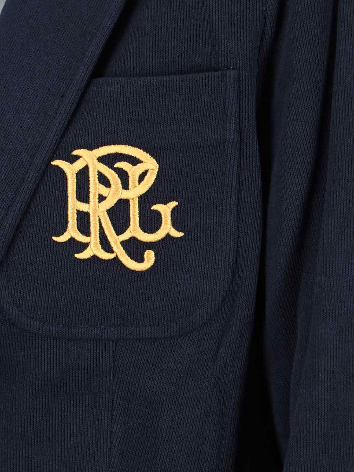 Polo Ralph Lauren Double-knit Blazer In Blue