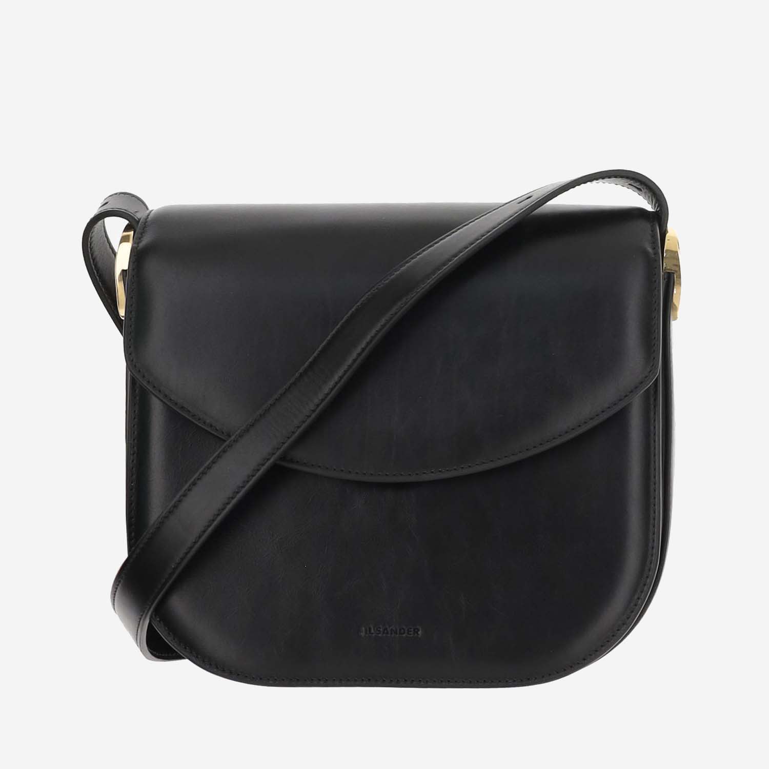 Shop Jil Sander Coin Medium Shoulder Bag In Black