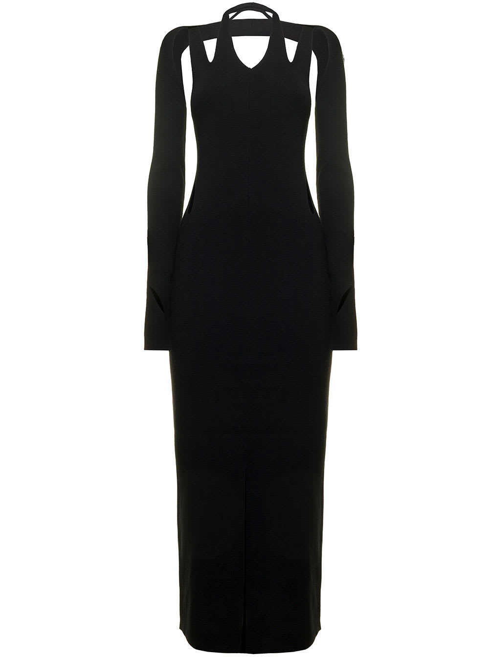 Black Dress With Shrug And Long Sleeves Woman Dion Lee