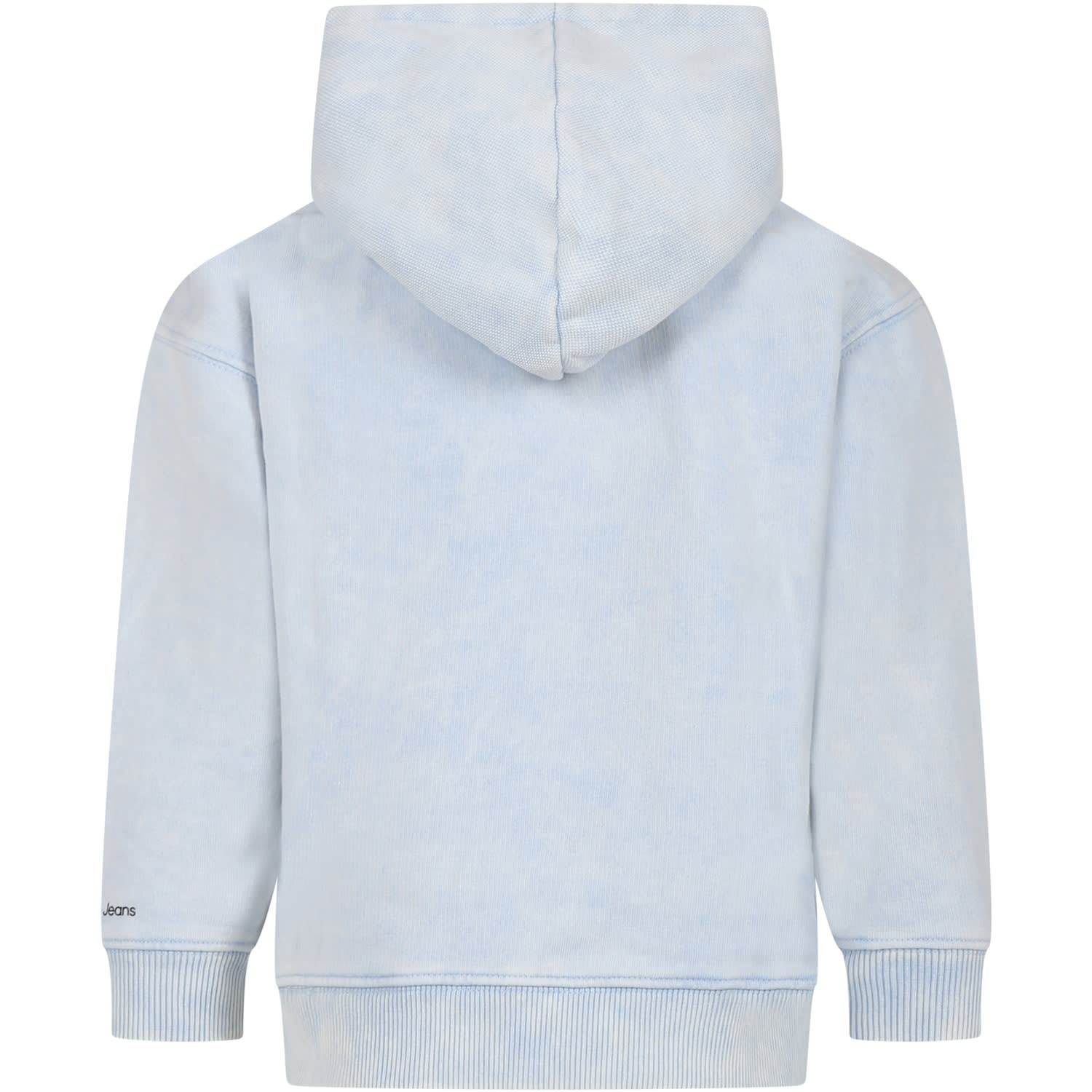 Shop Calvin Klein Light Blue Sweatshirt For Boy With Logo