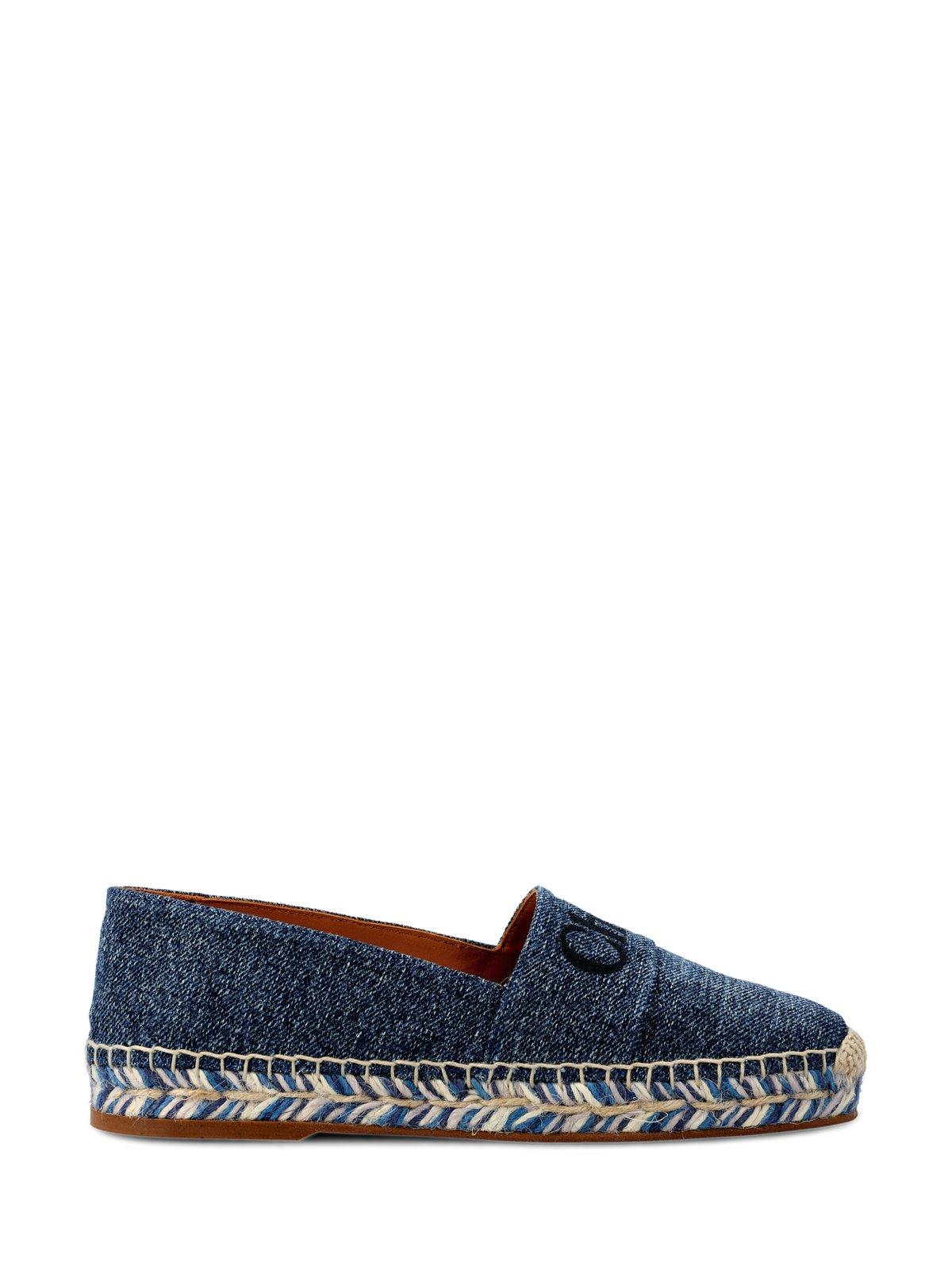 Shop Chloé Piia Flat Espadrilles In Blue