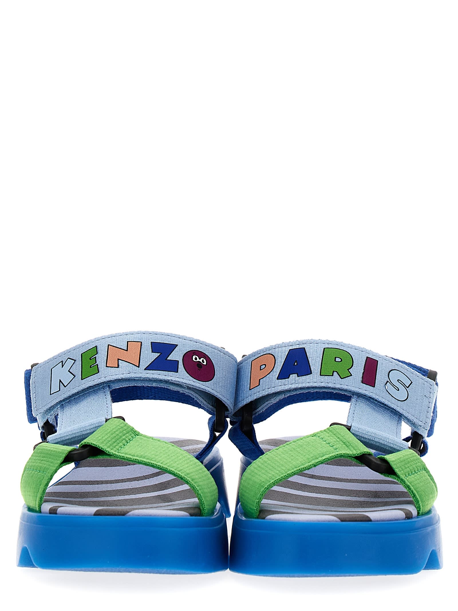 Kenzo Logo Band Sandals In Multicolor