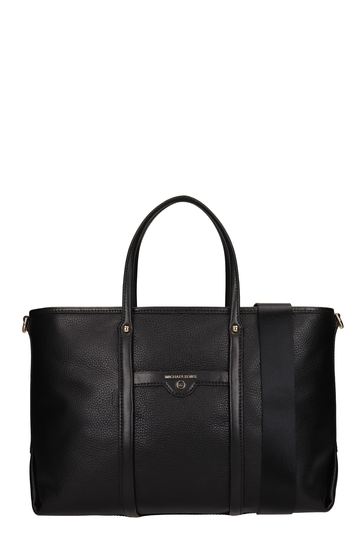 Michael Kors Beck Tote In Black Leather