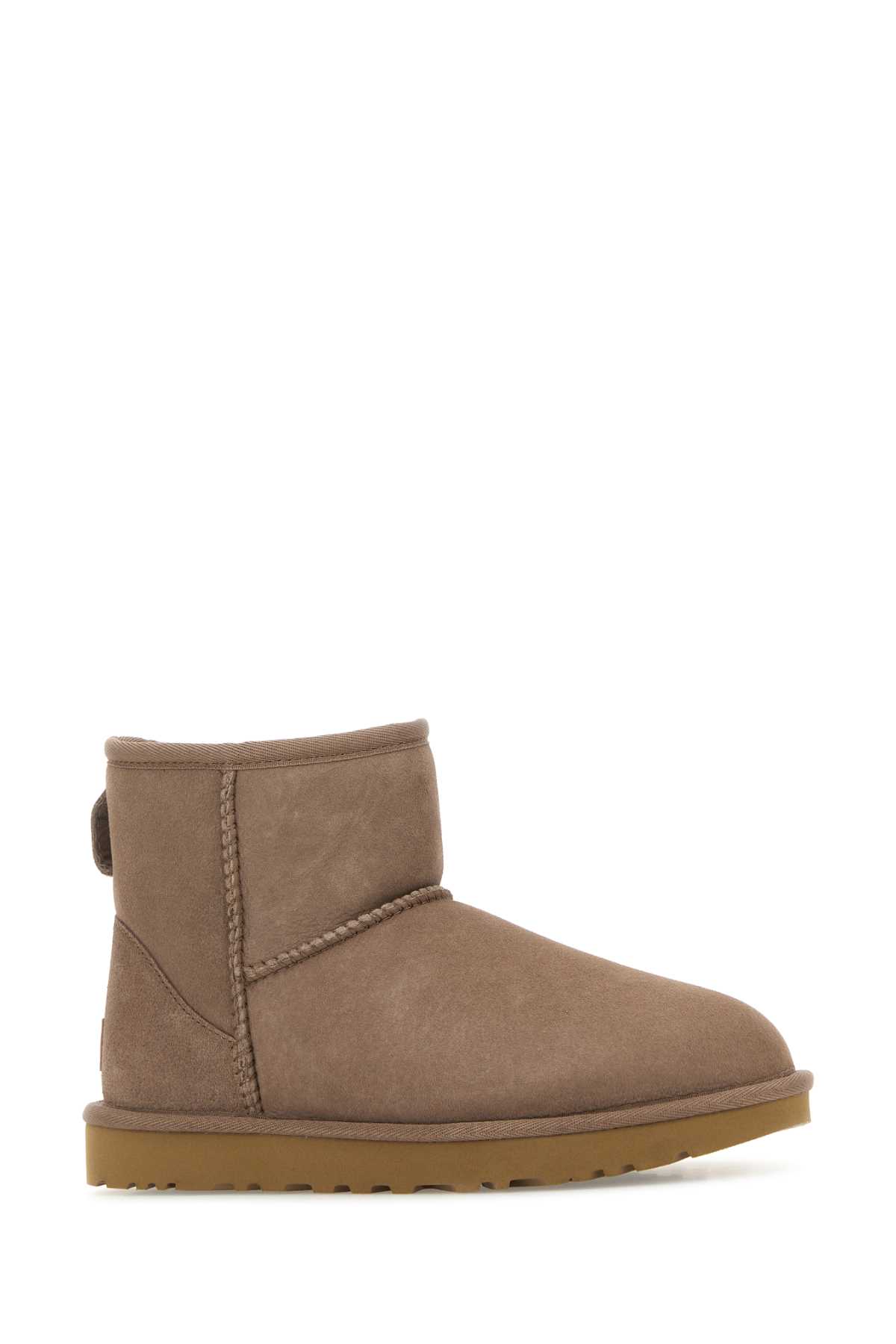 Ugg Cappuccino Suede Classic Mini Ii Ankle Boots In Brown