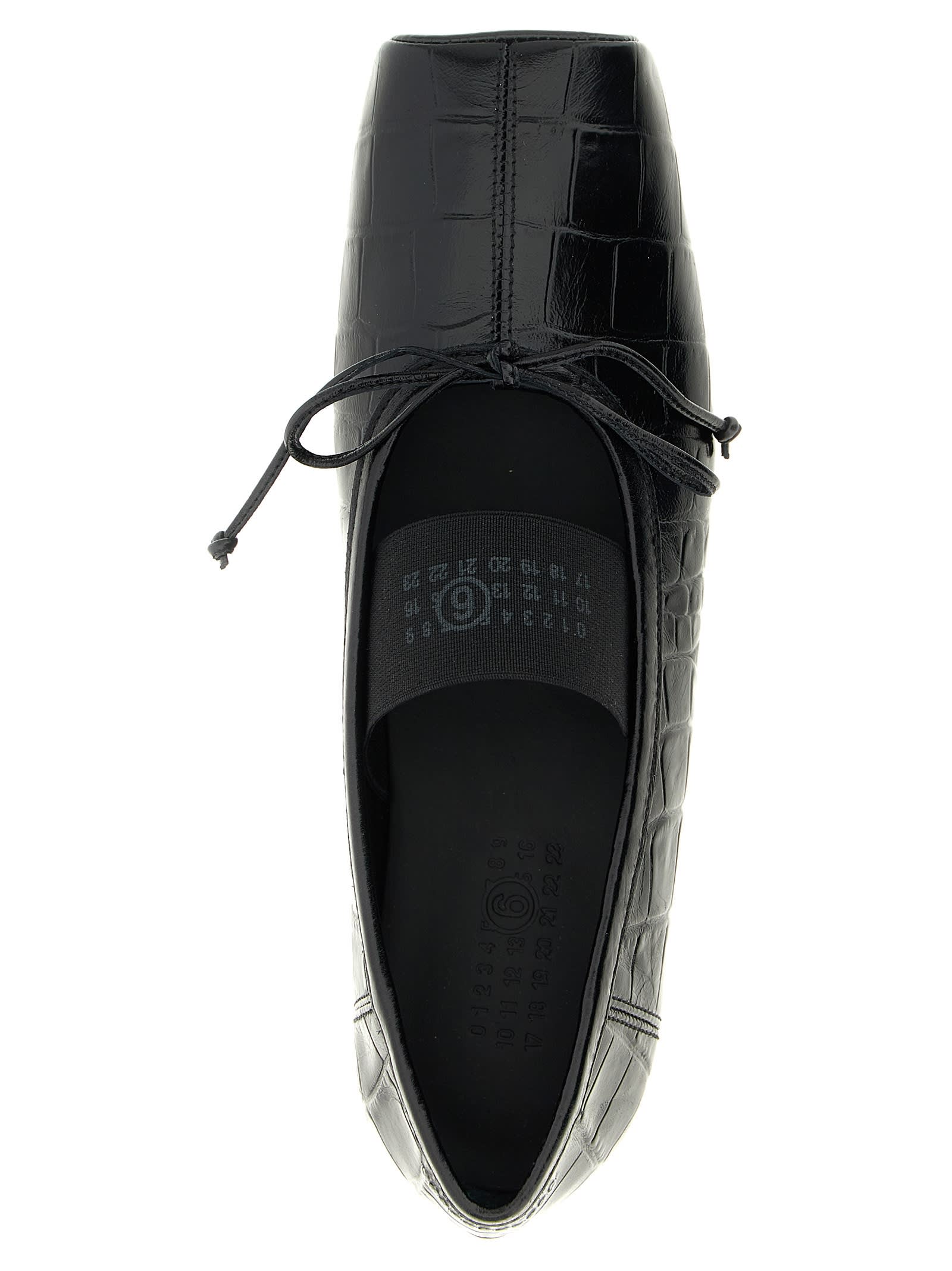 Mm6 Maison Margiela Ballet Ballet Flats In Black