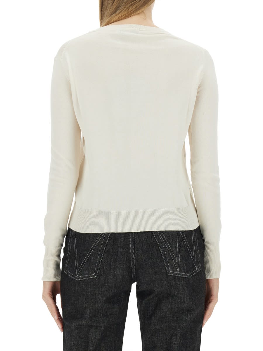 Vivienne Westwood Bea Logo Cotton & Cashmere Sweater In Ivory