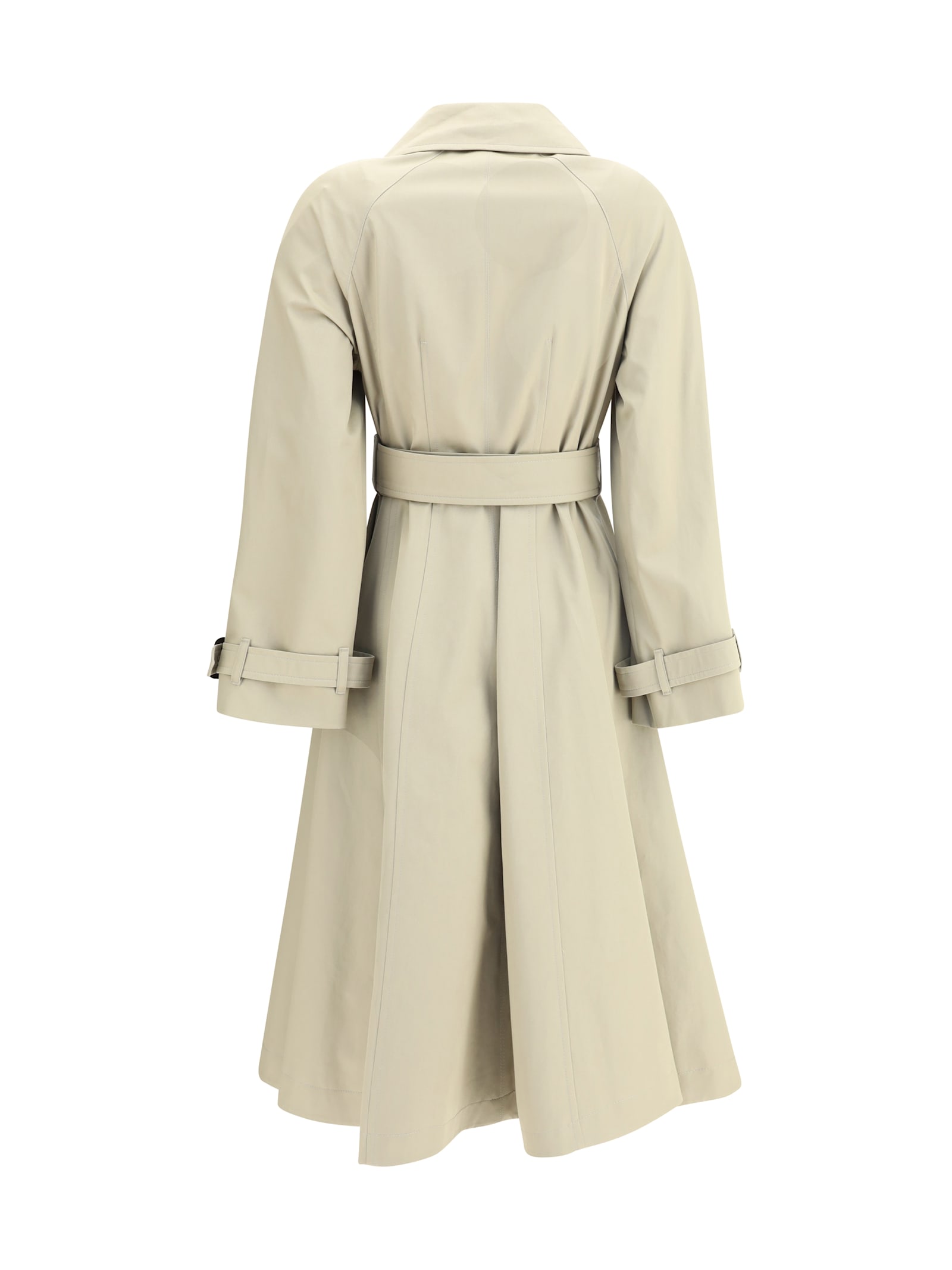 Burberry Ellingham Fit-and-flare Long Gabardine Trench Coat In Neutral
