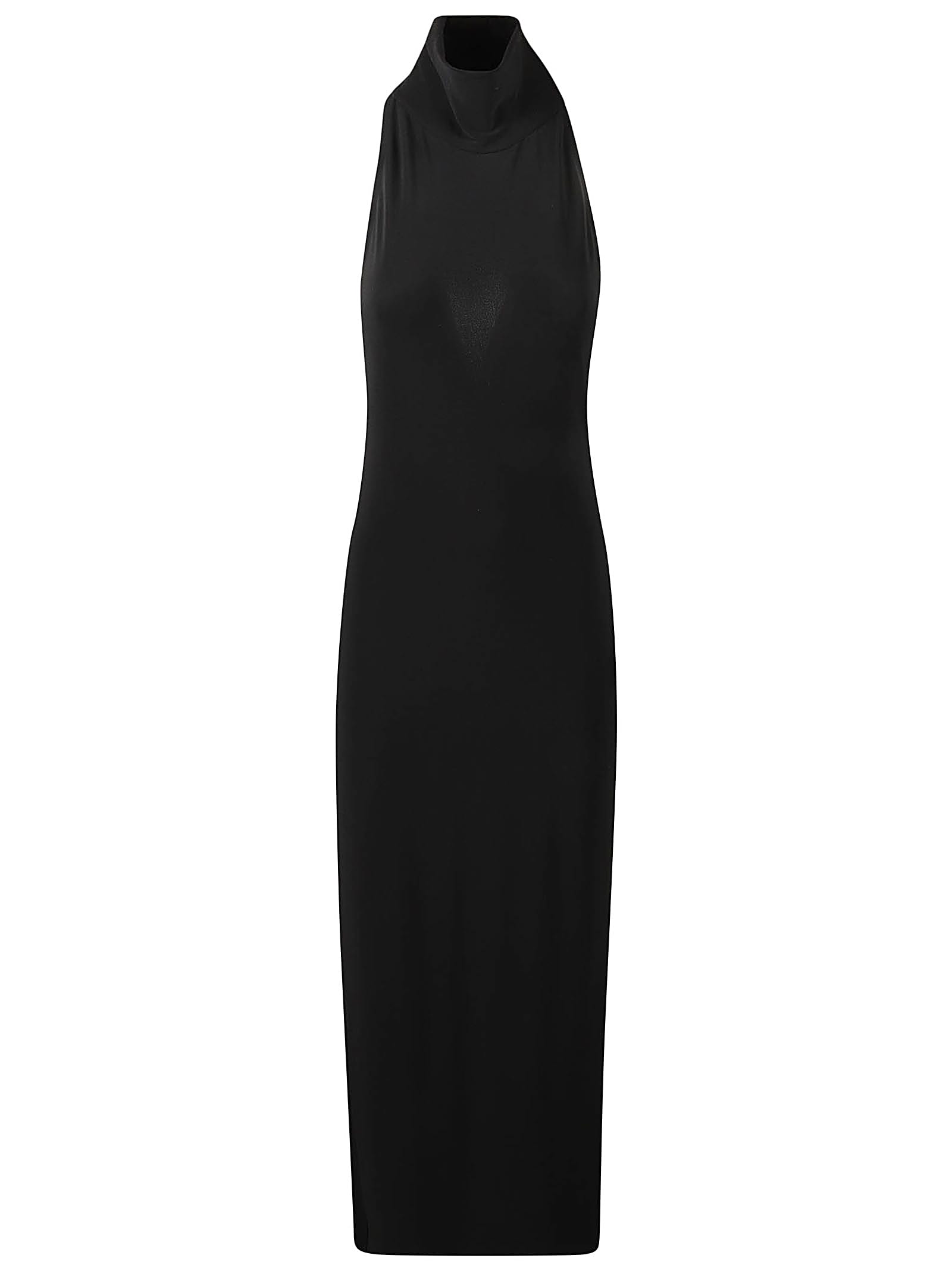 Halter Turtle Side Slit Dress