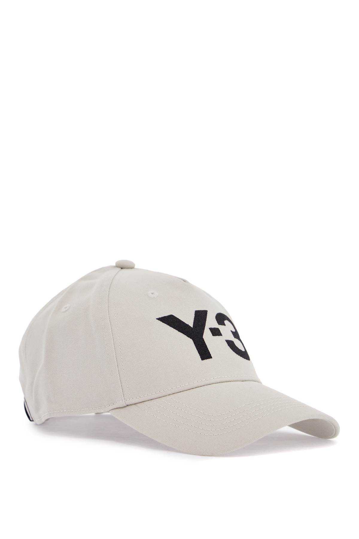 Y-3 Y 3 Gray Cotton Cap With Large Logo And Curved Brim In Grey (grey)