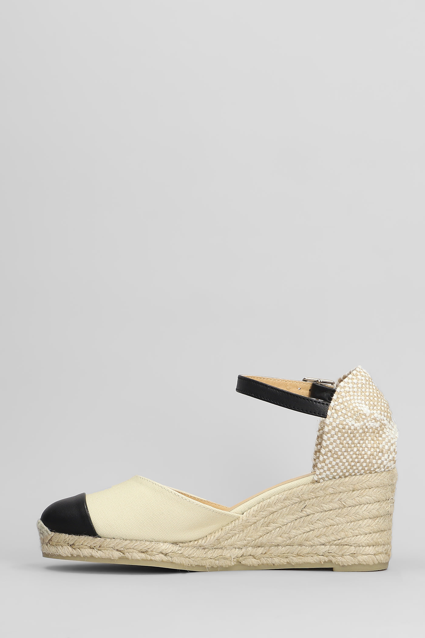 Castaã±er Coraline-6-264 Wedges In Beige Canvas