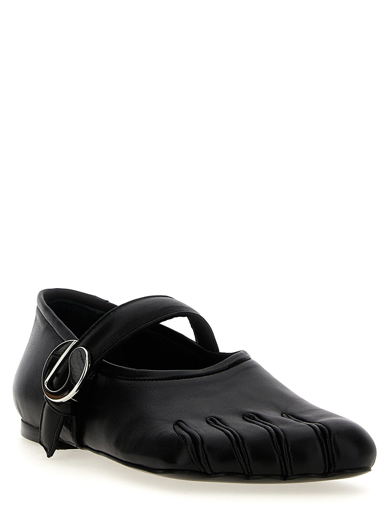 Coperni Ballet Flats With Toe Separation Design In Black