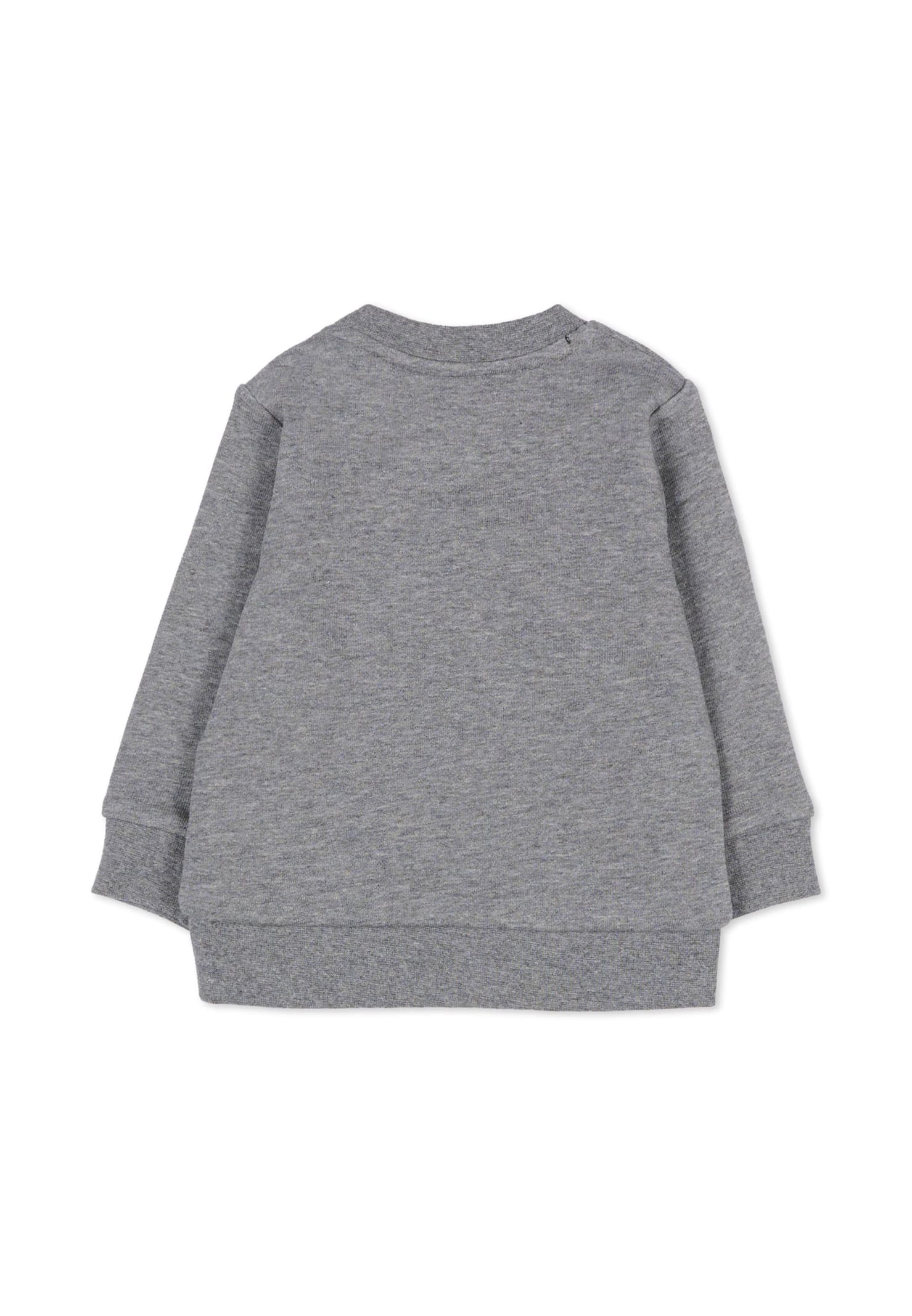 Hugo Boss Grey Sweatshirt For Baby Boy With Logo In Gray