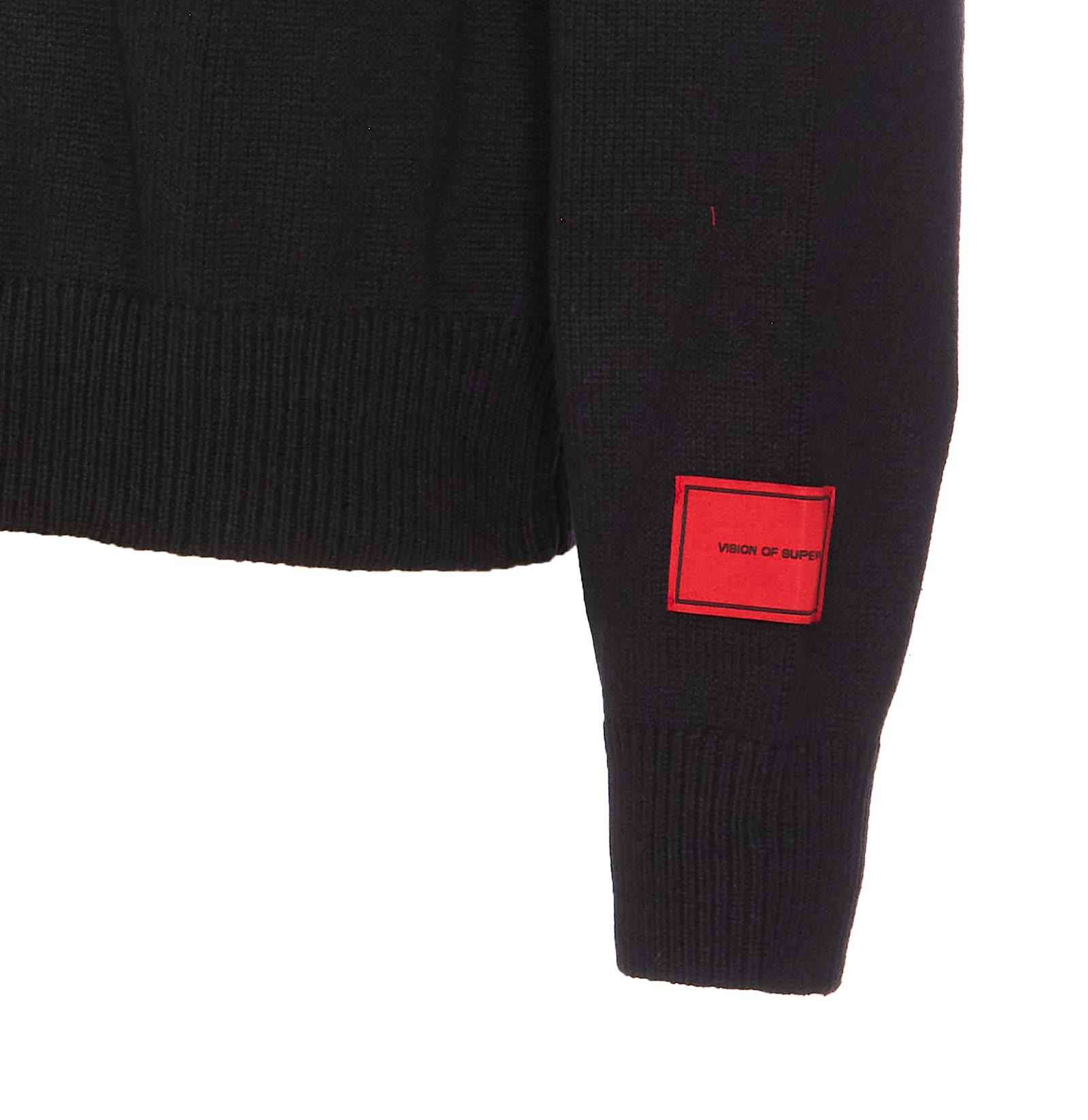 Shop Vision Of Super Flame Logo Sweater In Black