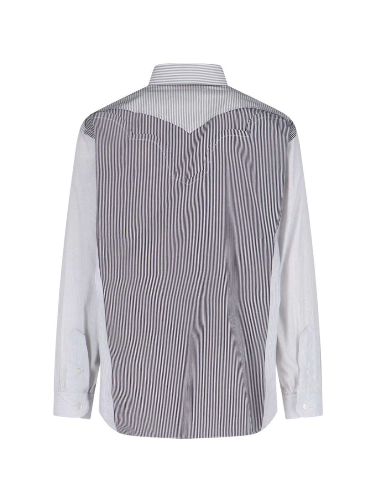 Shop Maison Margiela Striped Shirt With Loaf