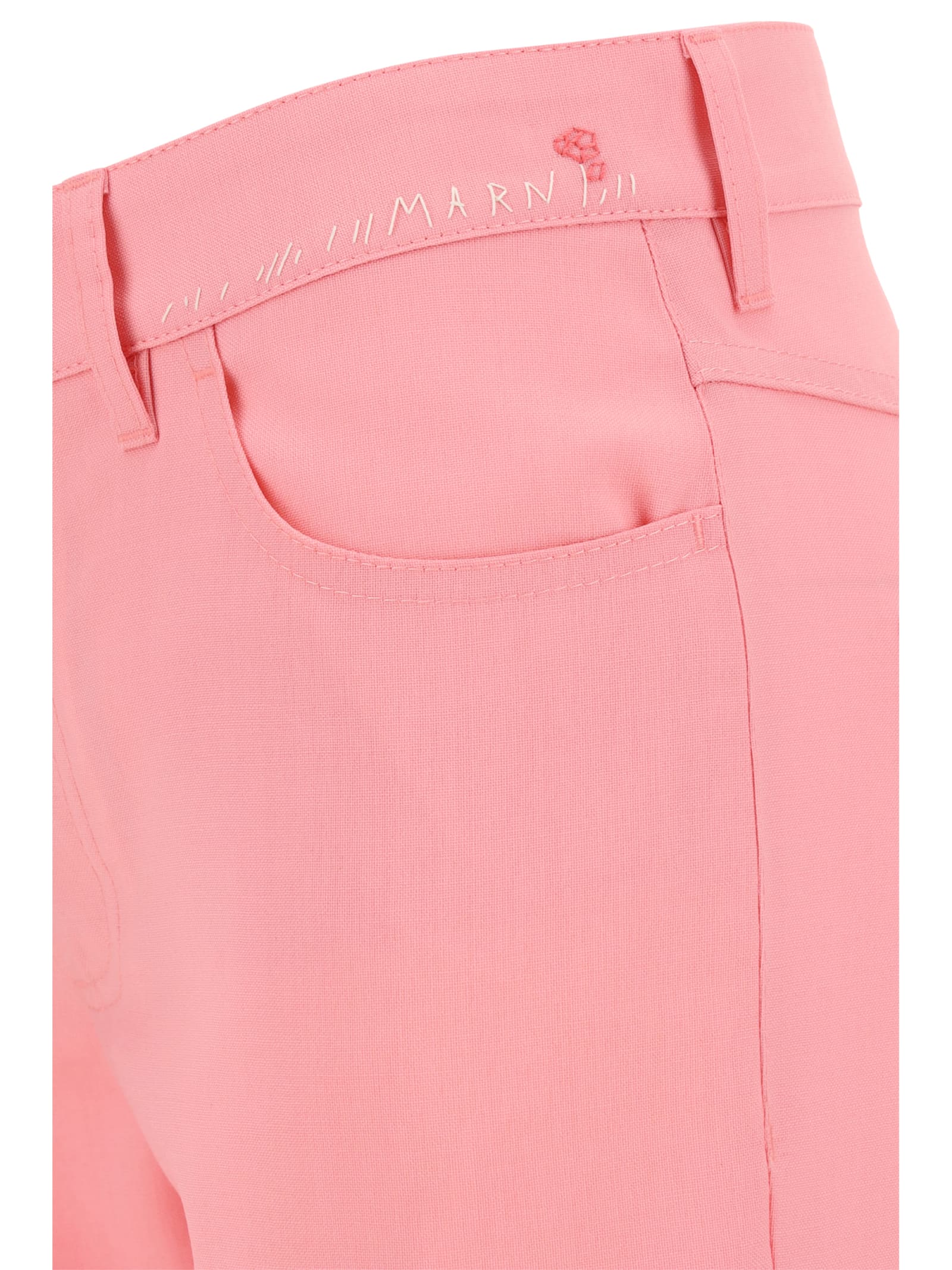Shop Marni Trousers In Pink Gummy