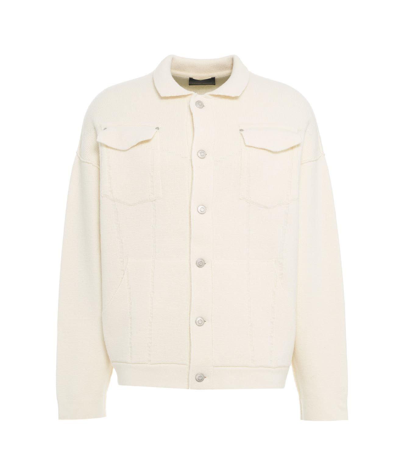 Shop Roberto Collina Long-sleeved Button-up Cardigan In White