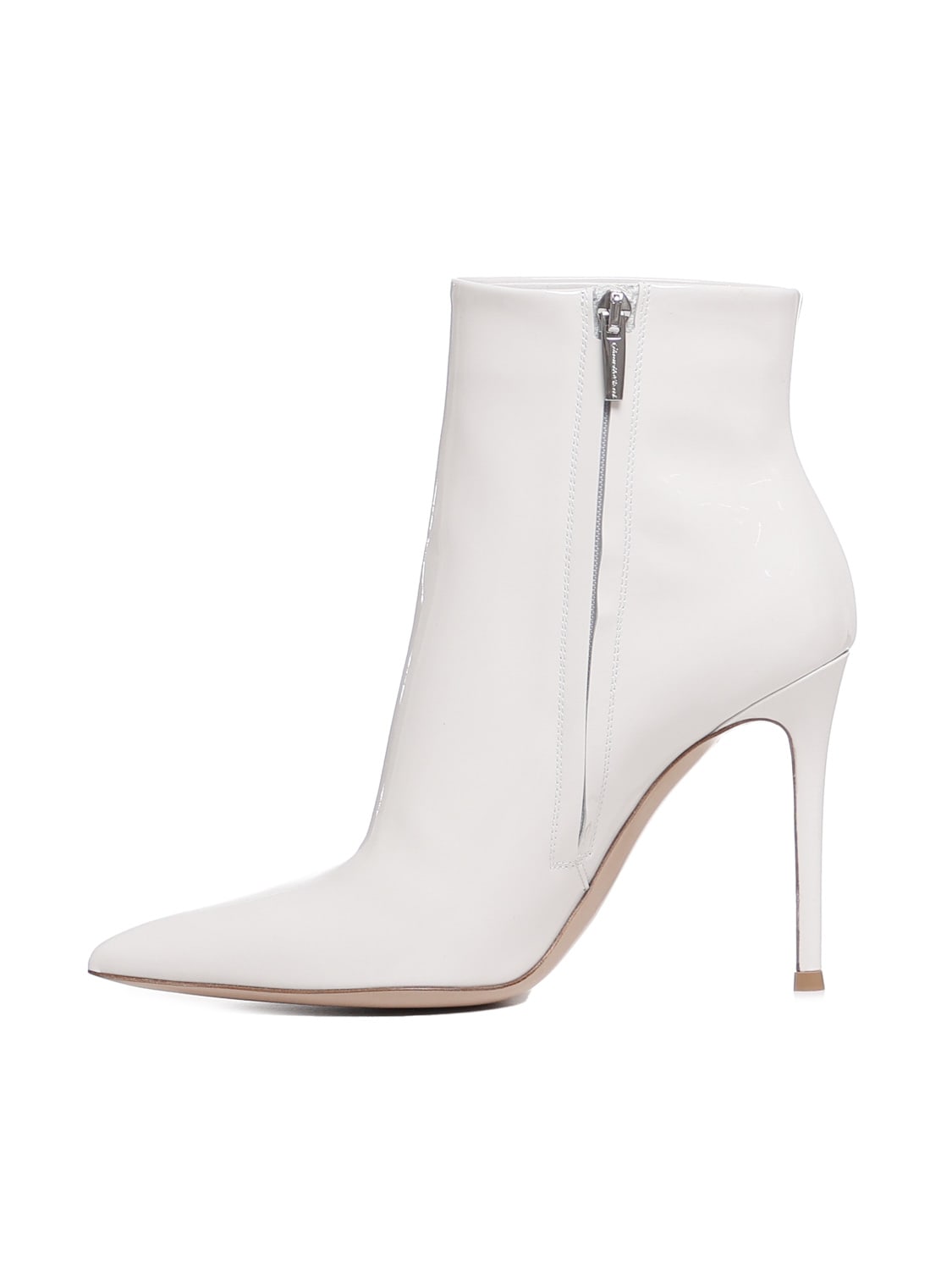 Shop Gianvito Rossi Avril Bootie In Offwhite