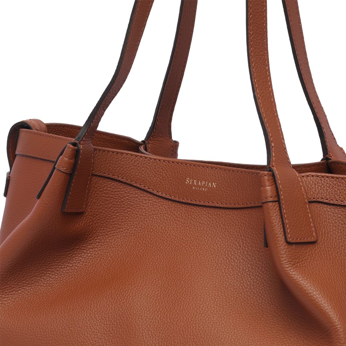 Shop Serapian Small Secret Shoulder Bag In Brown