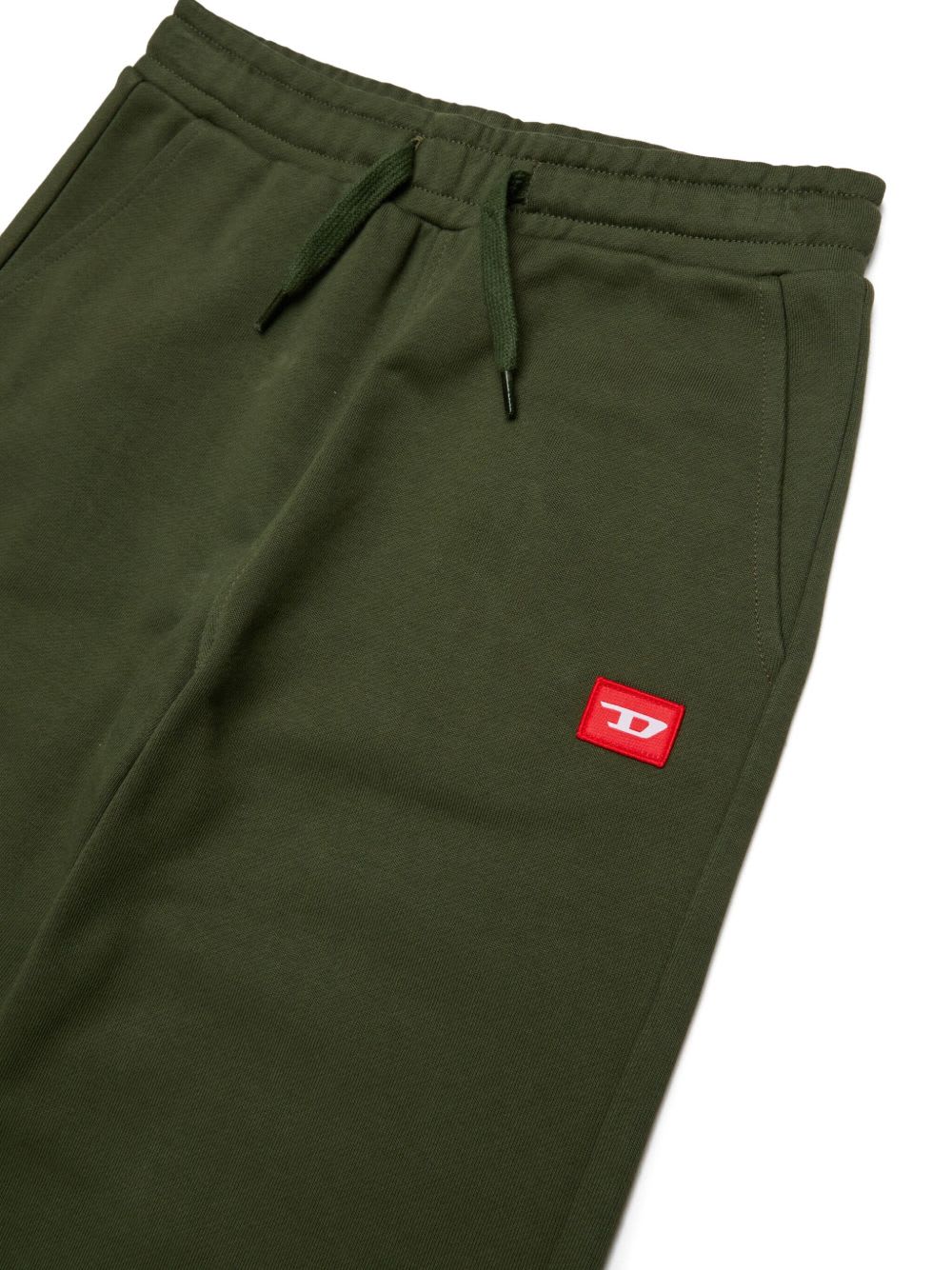 Diesel Kids Cotton Trackpants In Green
