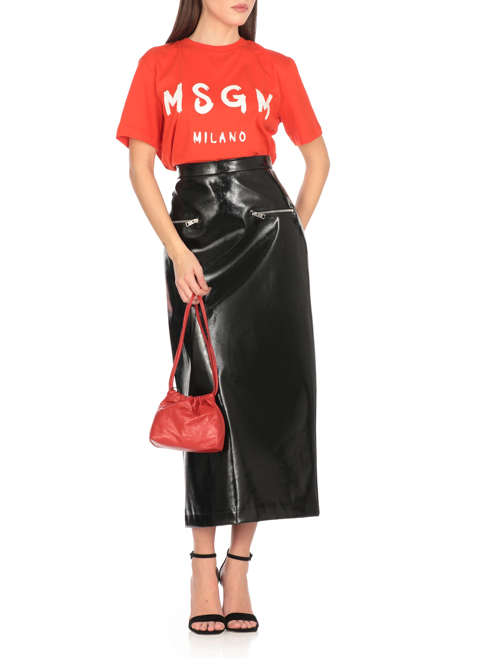 Msgm T-shirts And Polos In Red