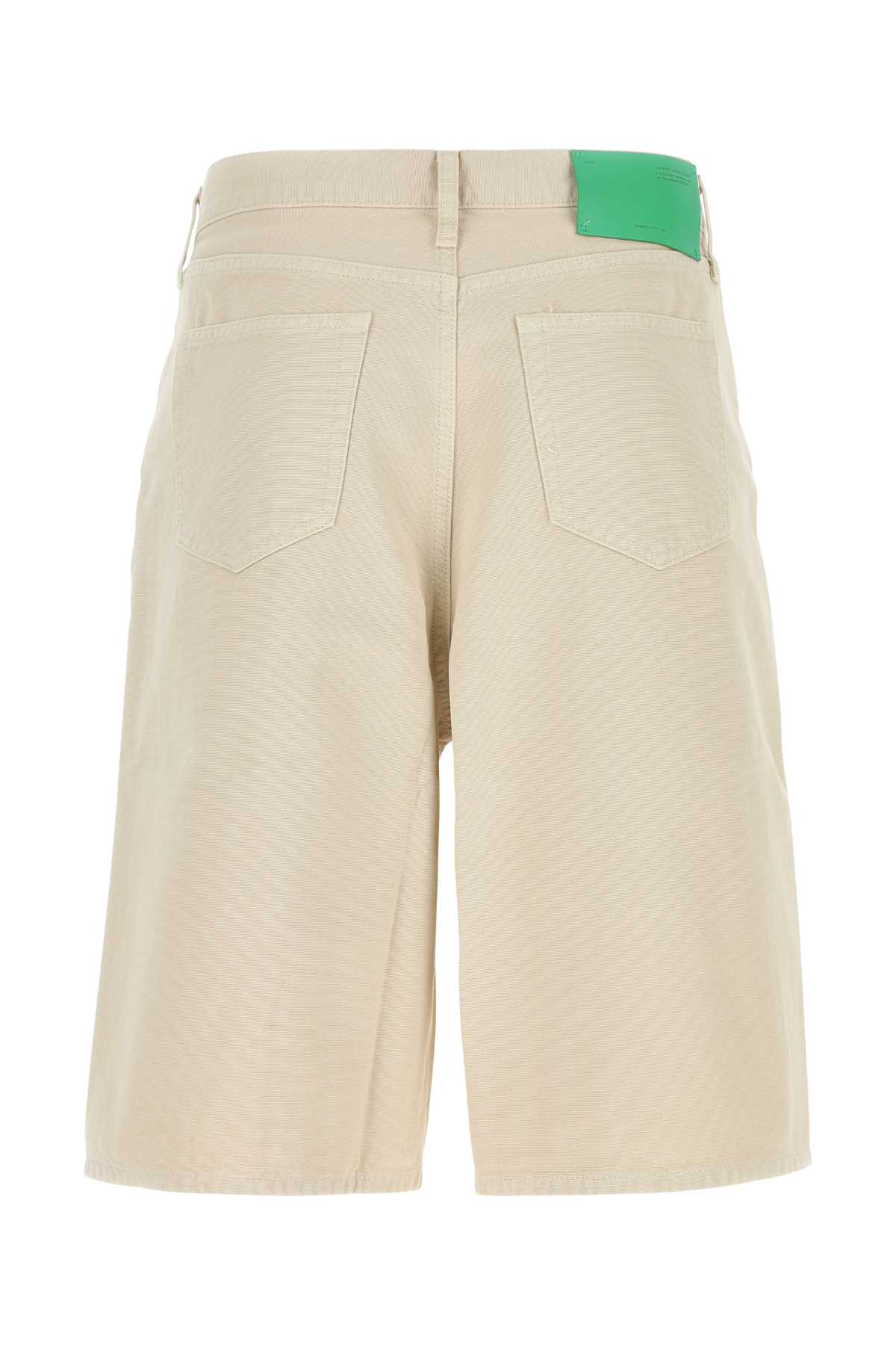 Shop Off-white Sand Cotton Bermuda Shorts In Newbeige
