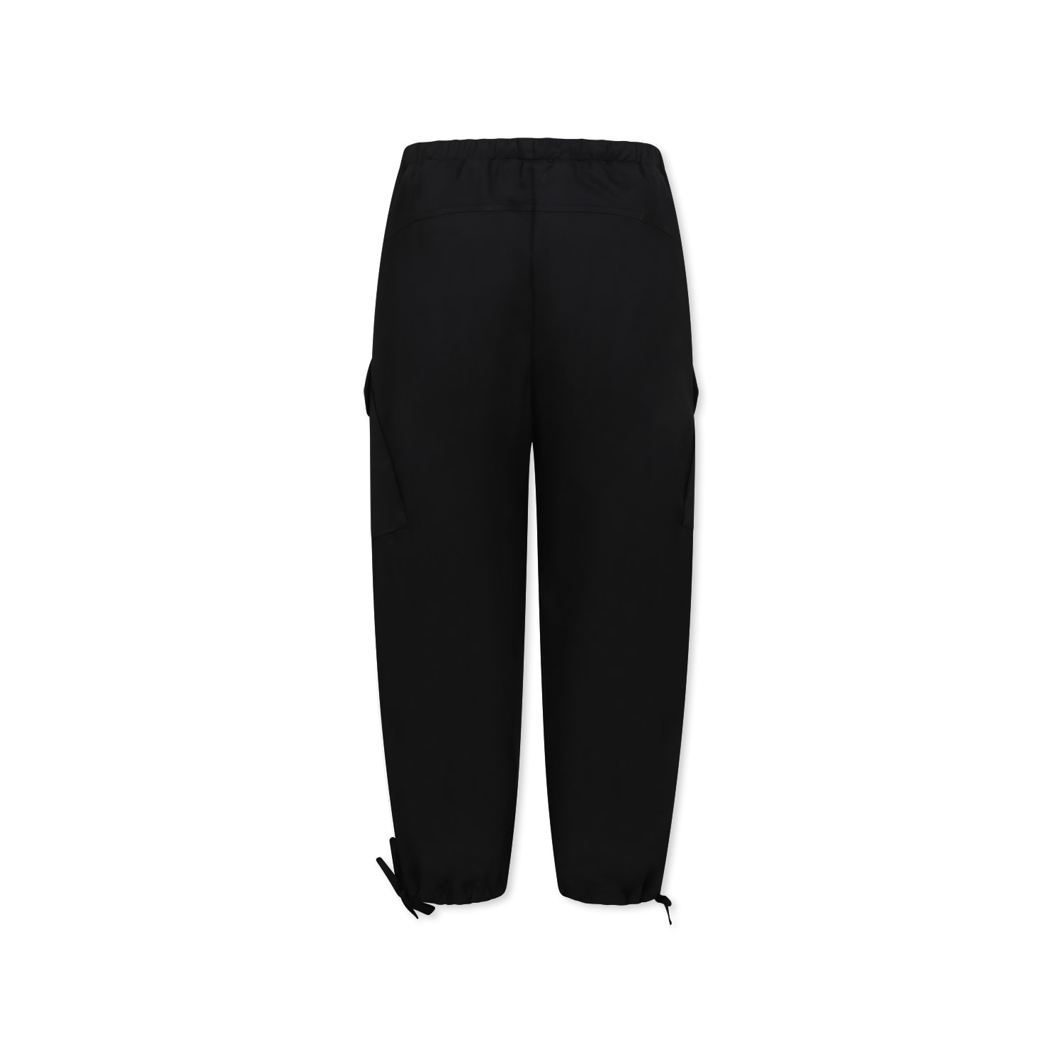 Shop Msgm Black Trousers For Girl With Logo