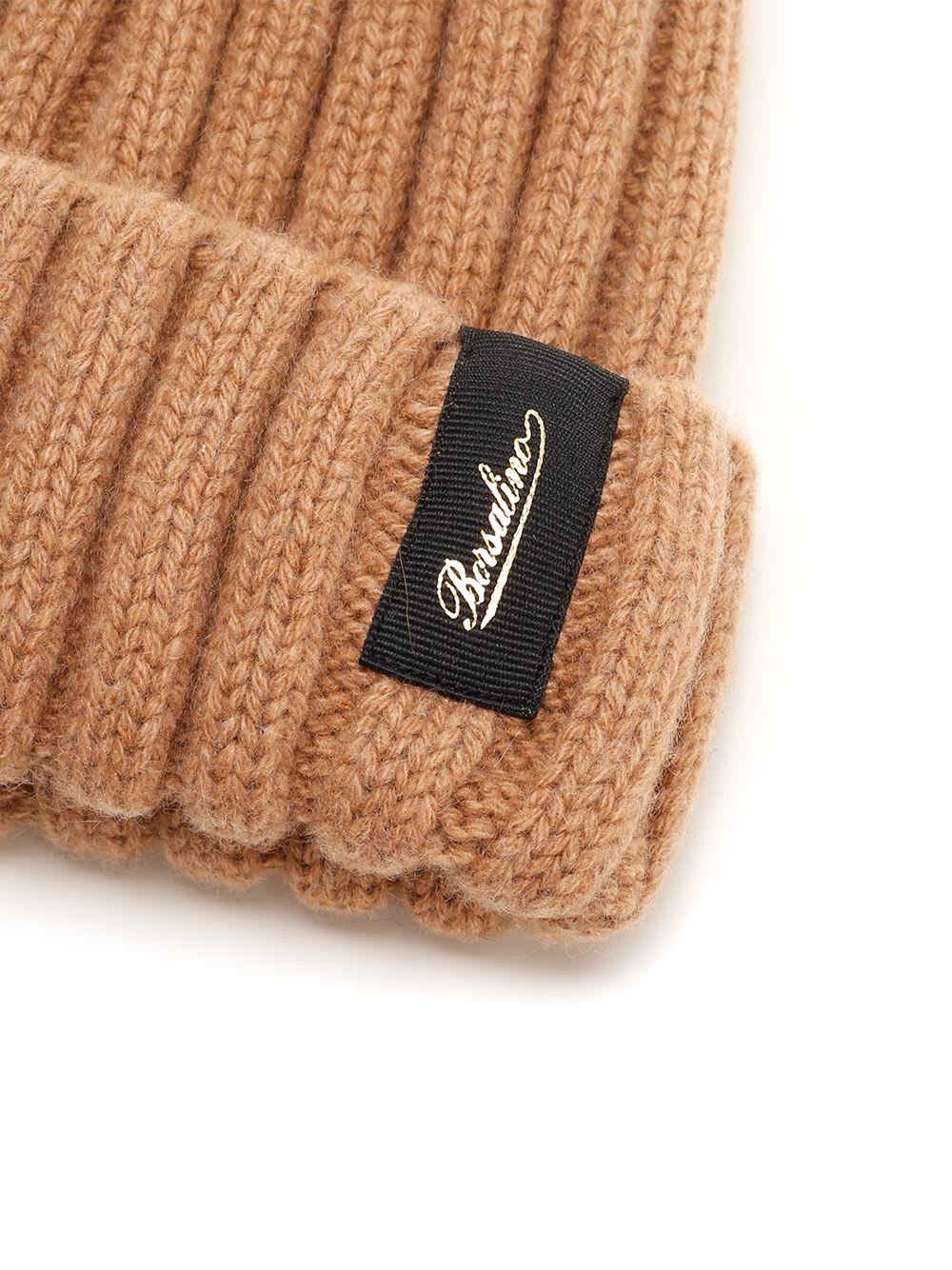 Shop Borsalino Ribbed Cashmere Beanie In Beige