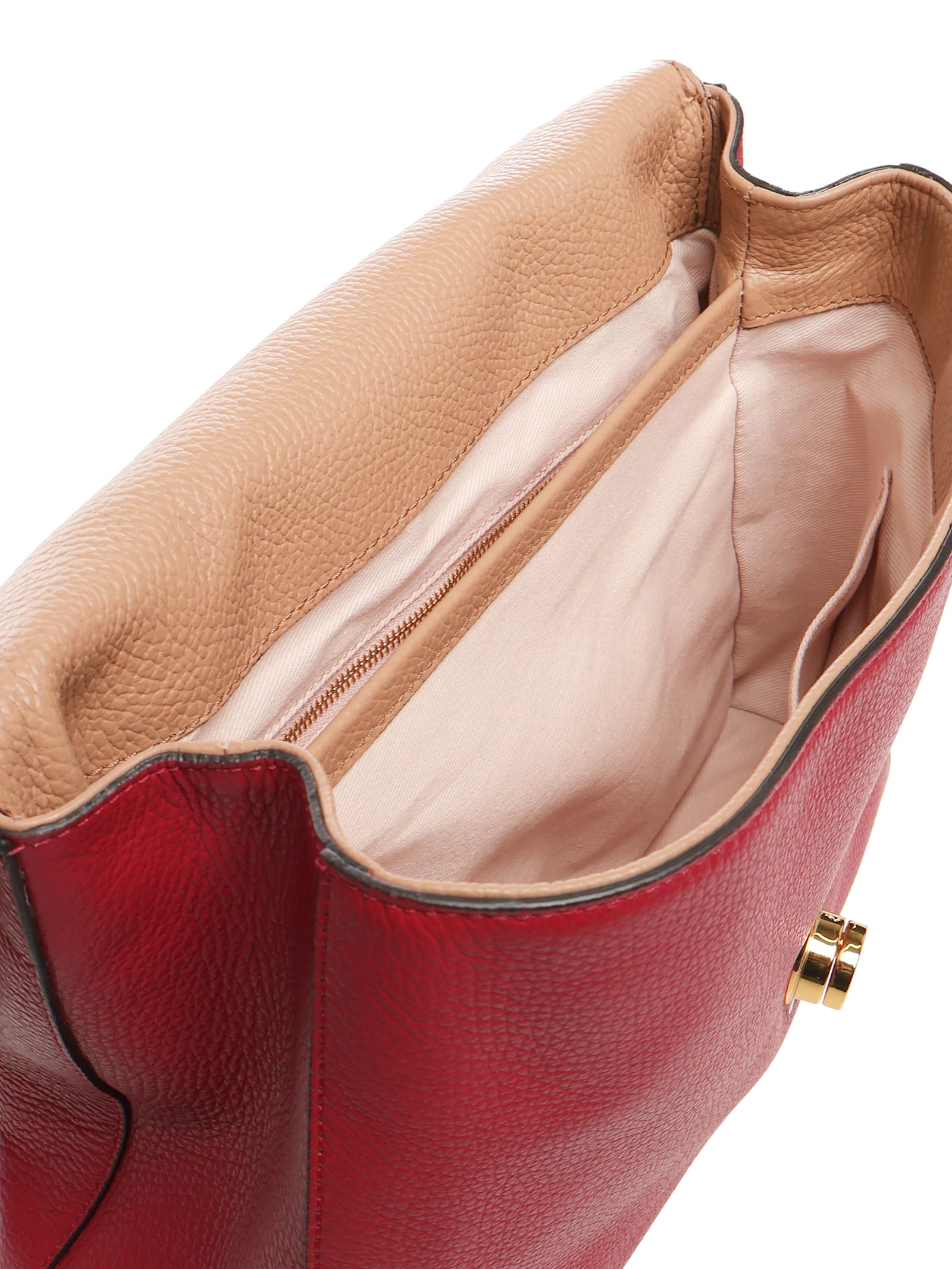 COCCINELLE LIYA HAND BAG IN GRAINED LEATHER