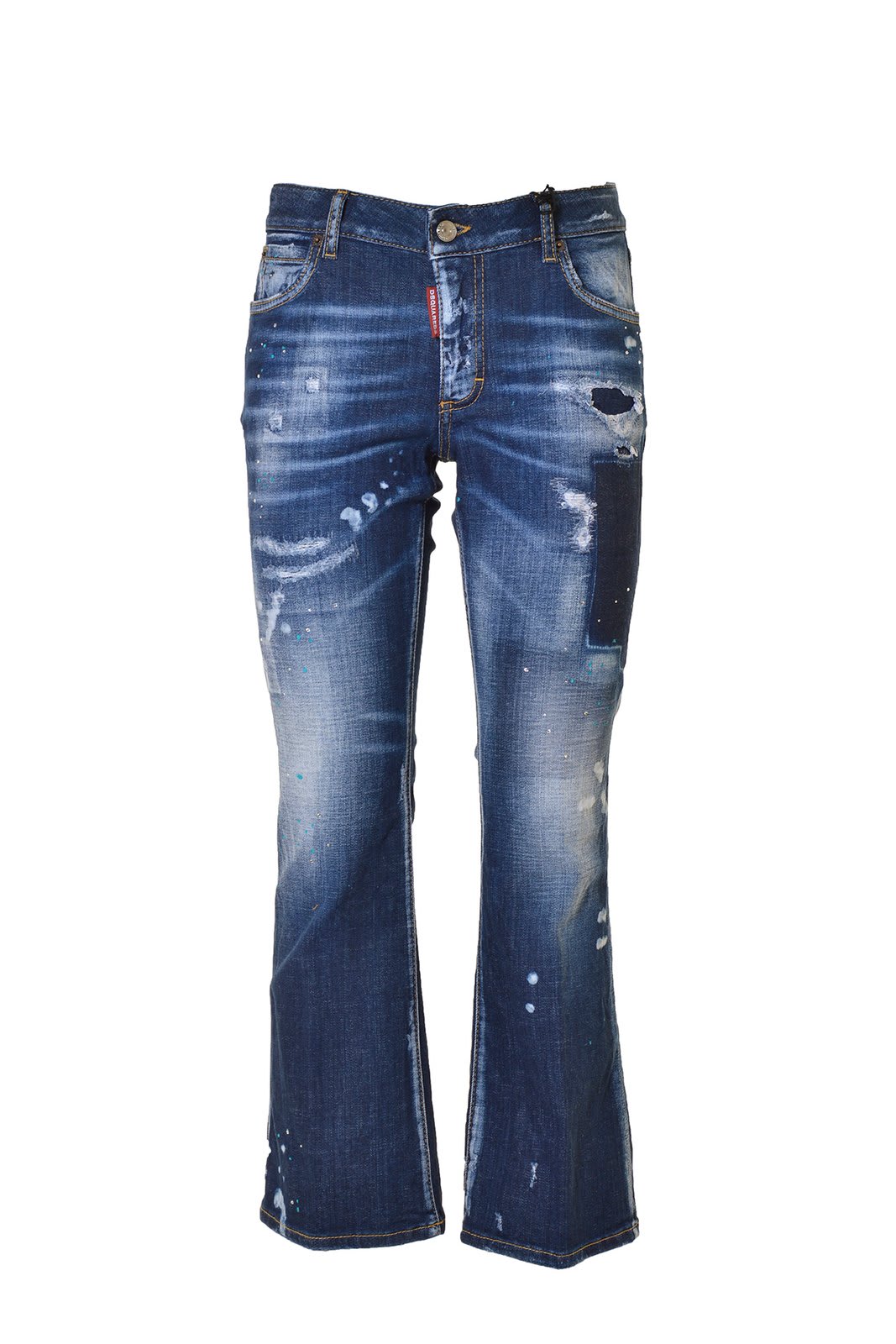 Shop Dsquared2 Distressed Skinny Jeans In Blu Denim