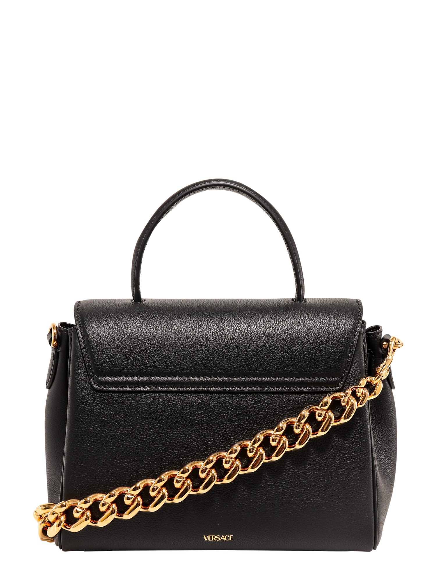 Shop Versace La Medusa Handbag In Black