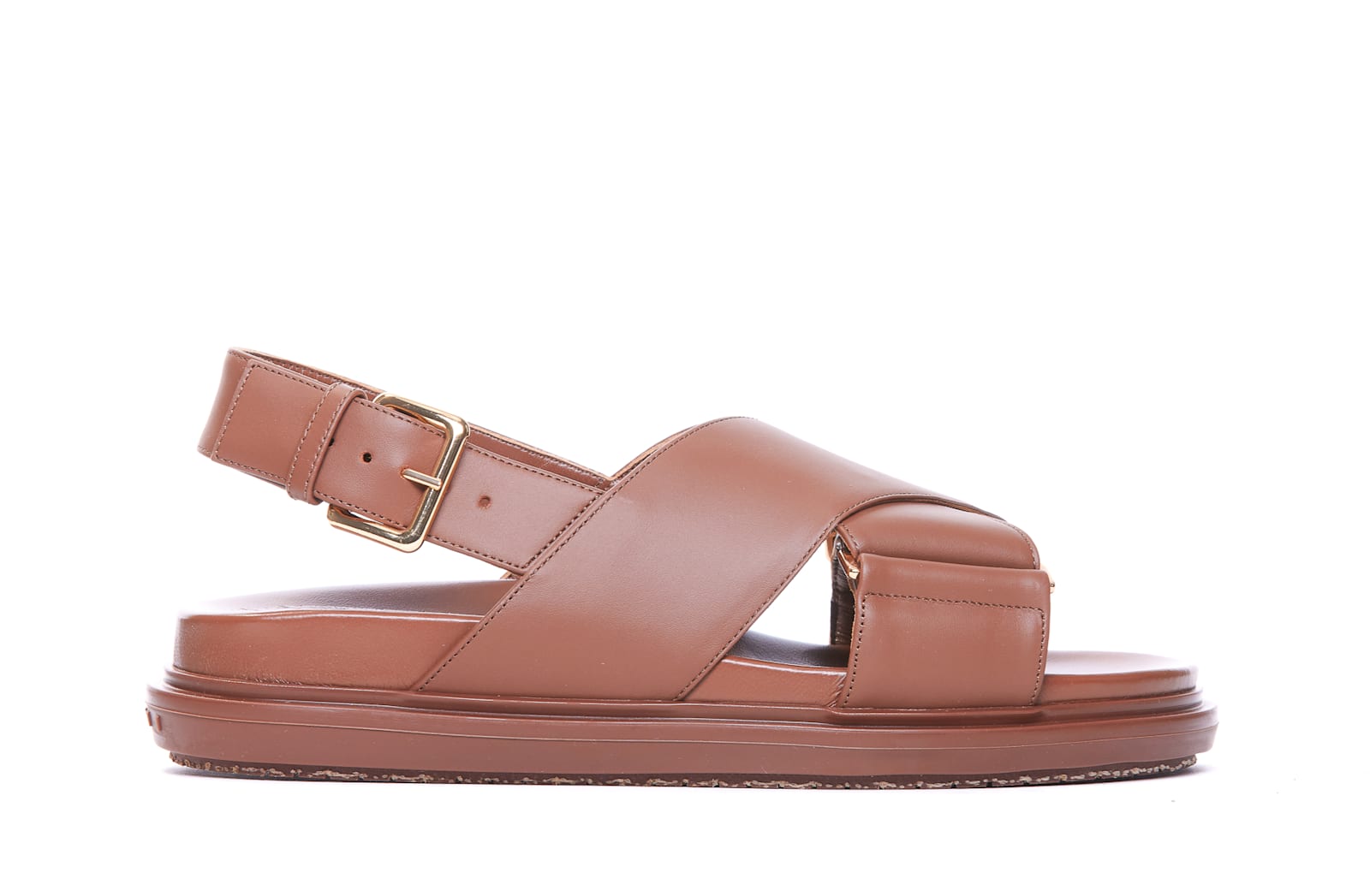 Shop Marni Fussbett Sandals In Brown