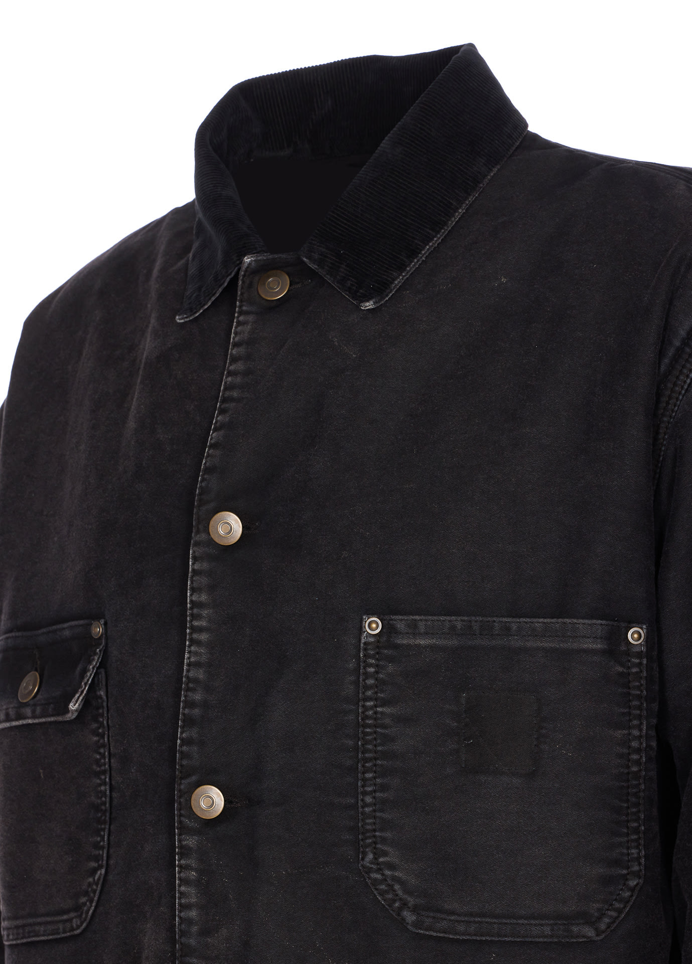 Maison Margiela Long Sleeve Jacket Featuring Front Pockets In Black