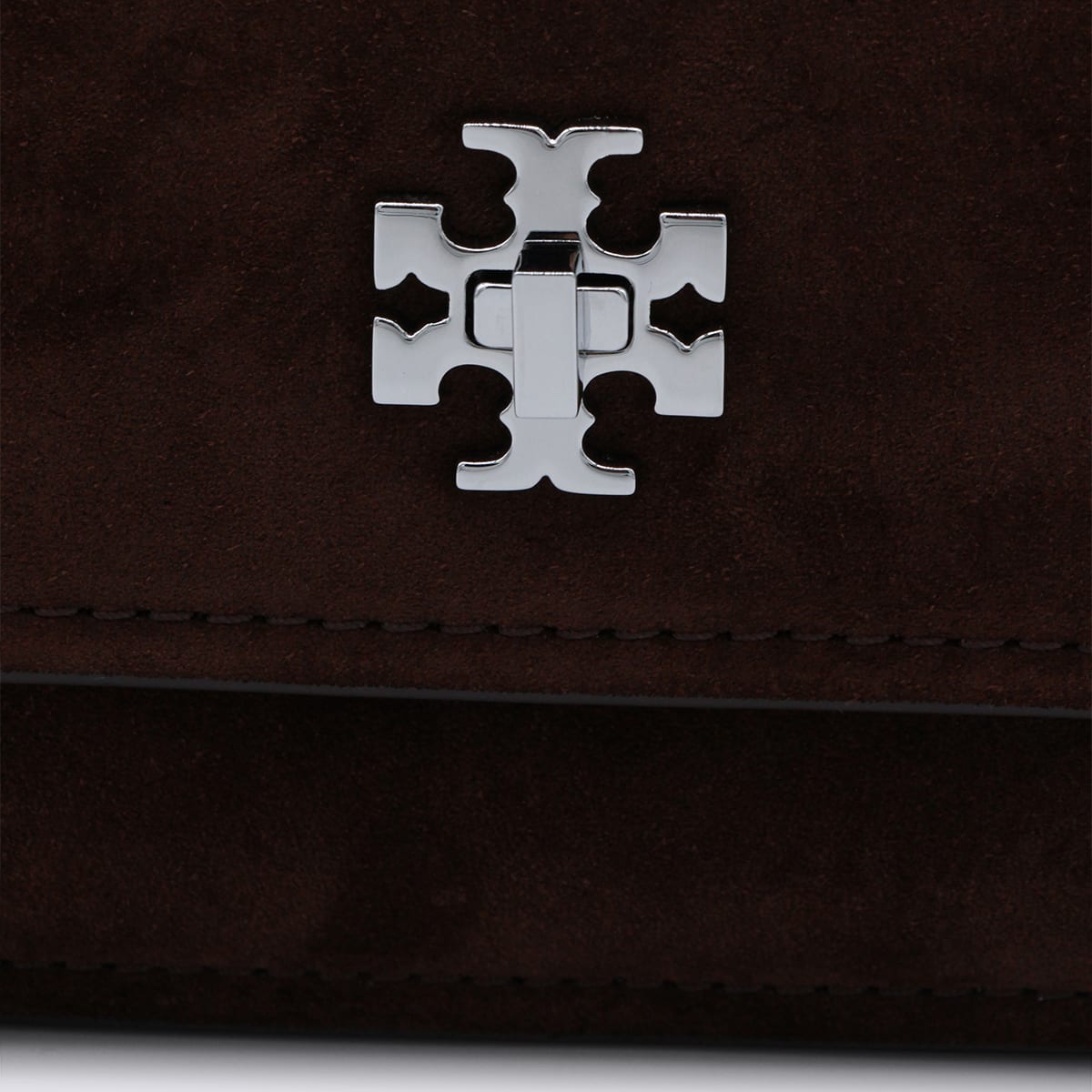 Tory Burch Dark Cocoa Leather Crossbody Bag In Brown