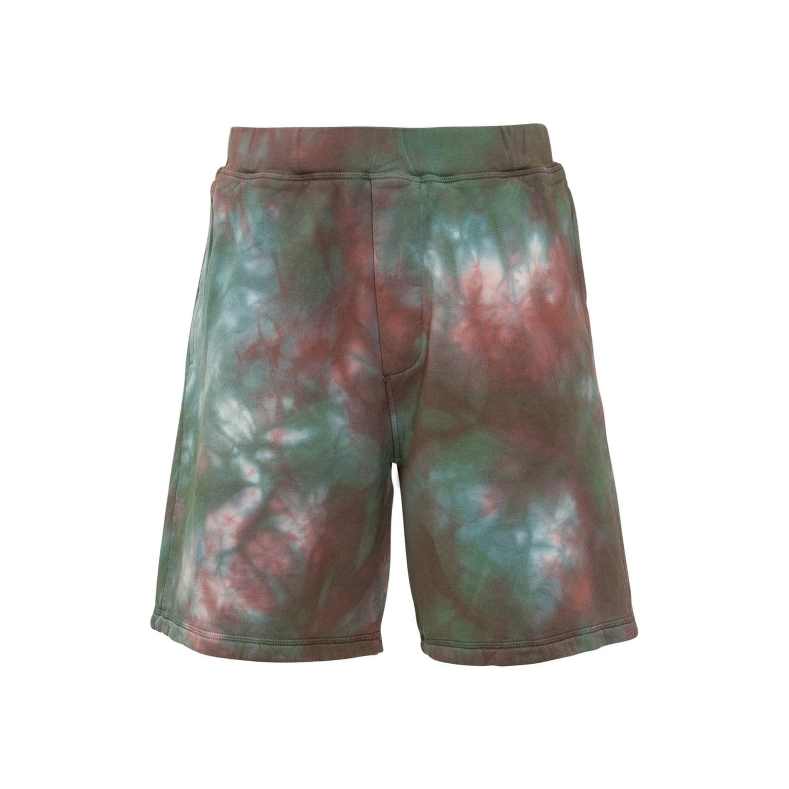 Shop Dsquared2 Cotton Tie-dye Shorts In Green