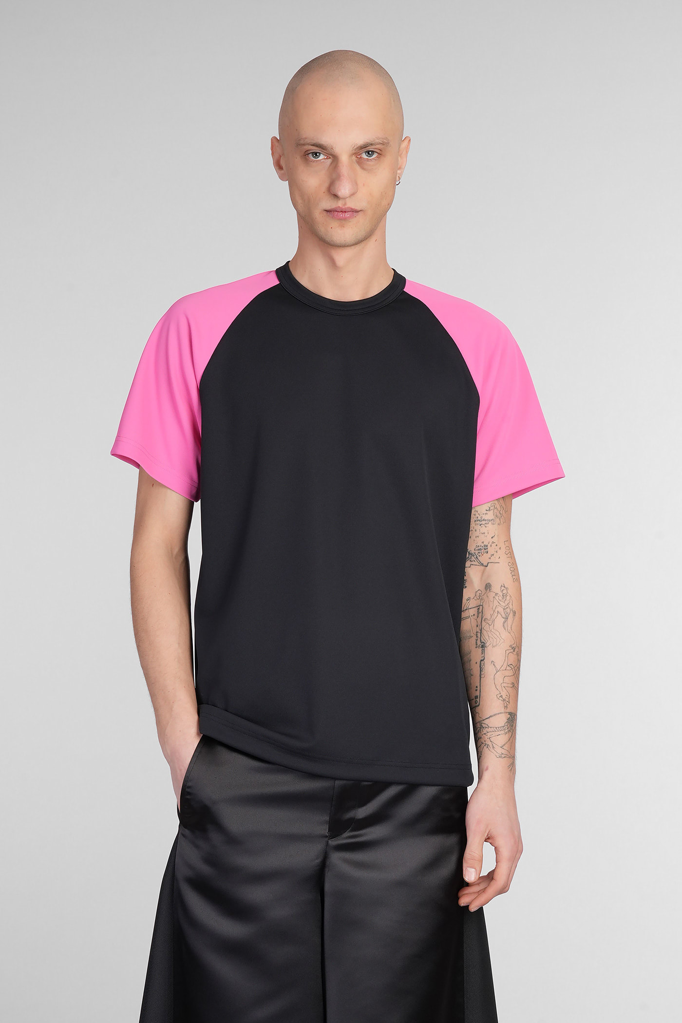 T-shirt In Black Polyester