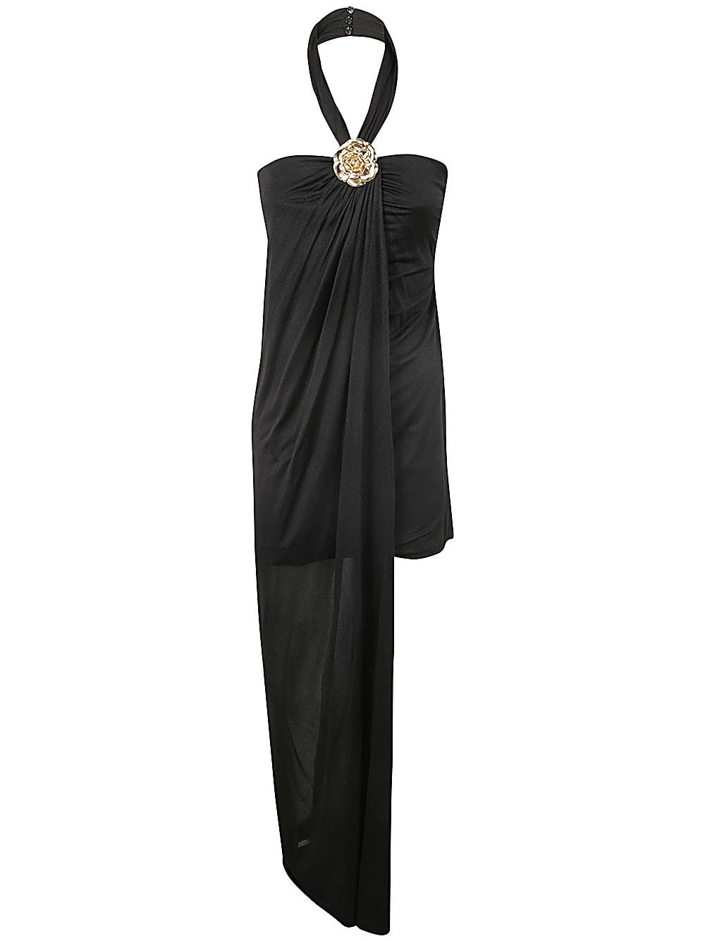 Shop Blumarine 4a113a Dress Sable Goldrose In Black