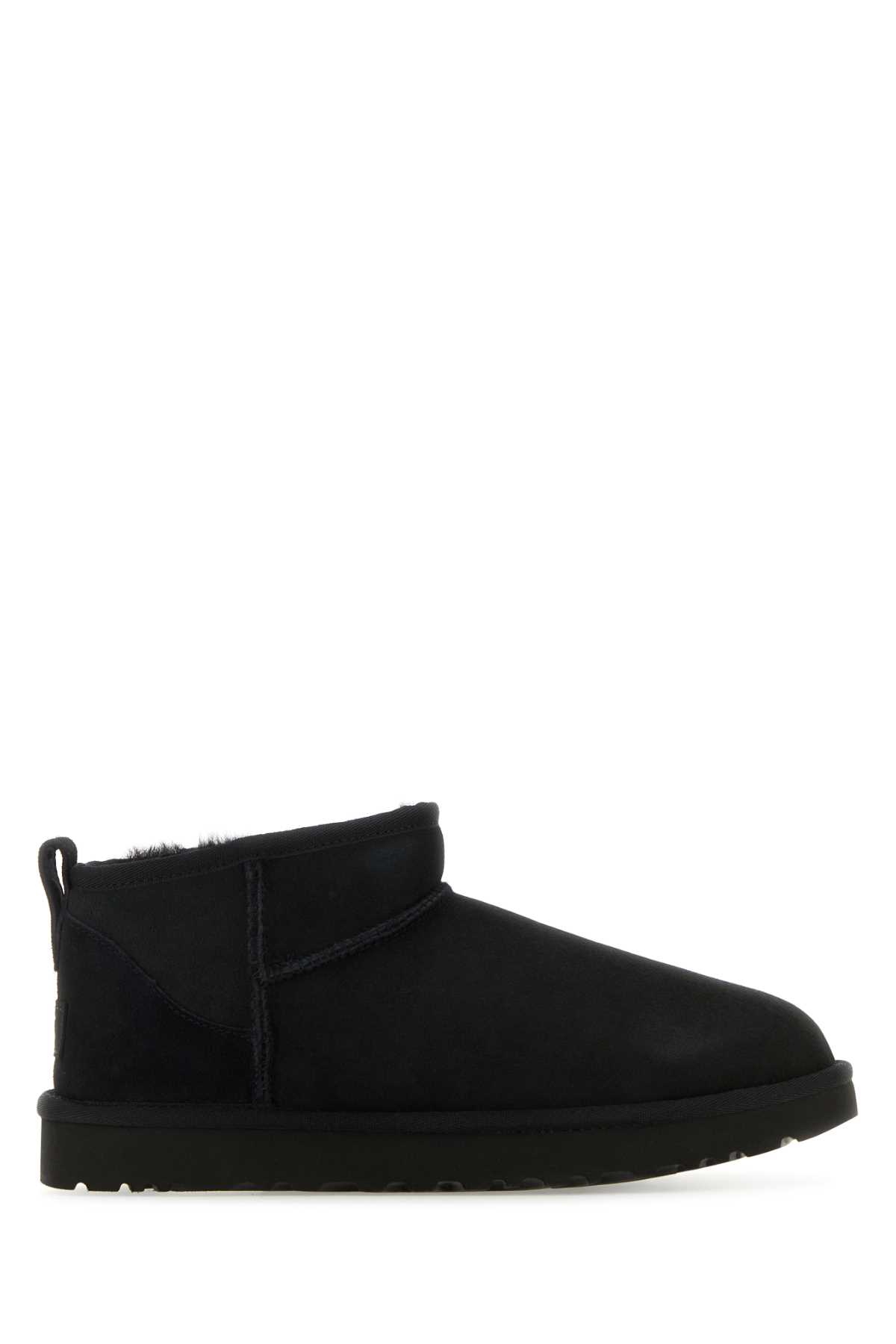 UGG Black Suede Classic Ultra Mini Ankle Boots