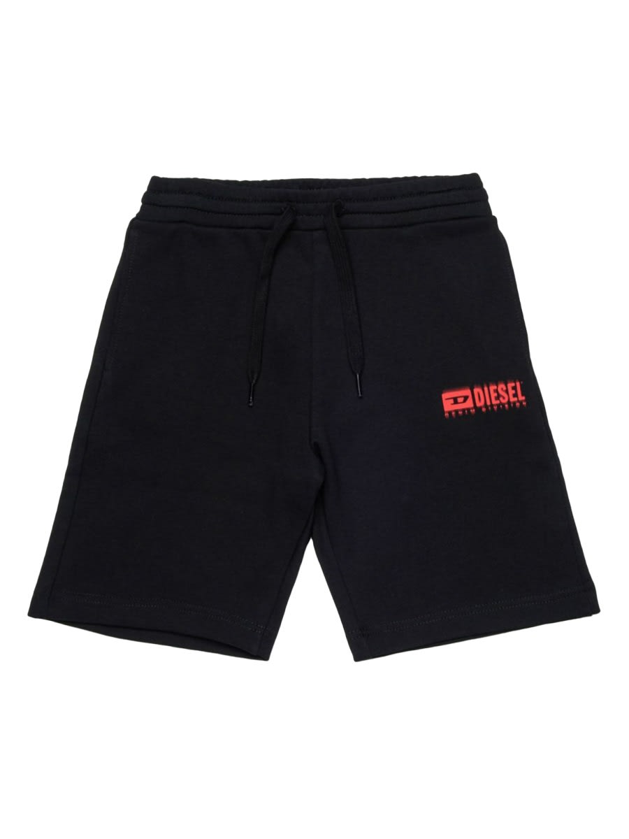 Diesel Pbasel Track Shorts In Black
