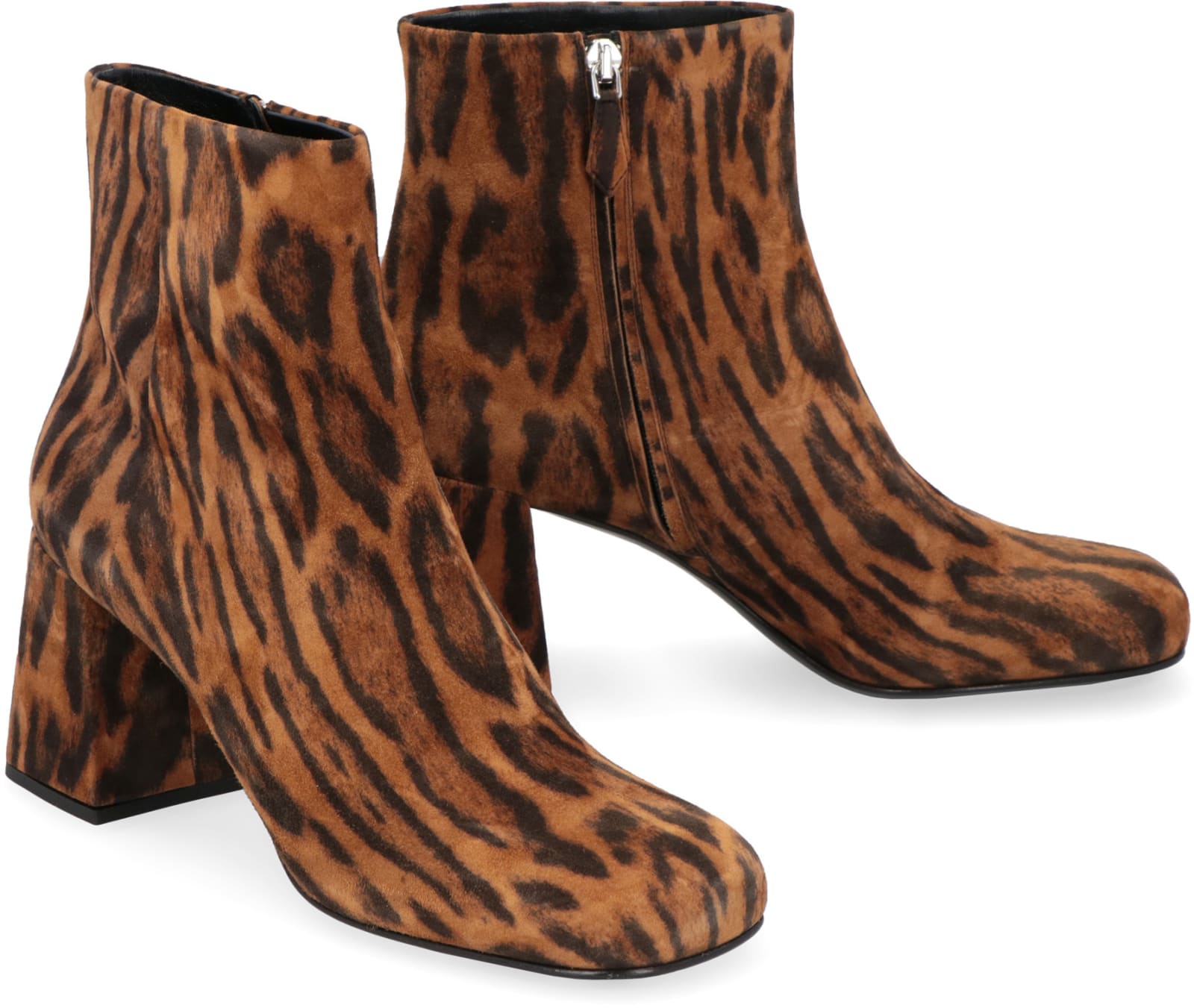 Miu Miu 80mm Leopard-print Ankle Boots In Animalier