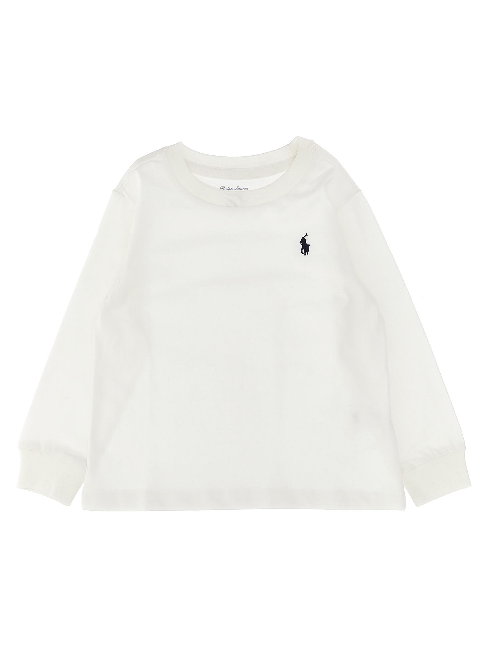 Polo Ralph Lauren Babies' Logo Embroidery T-shirt In White