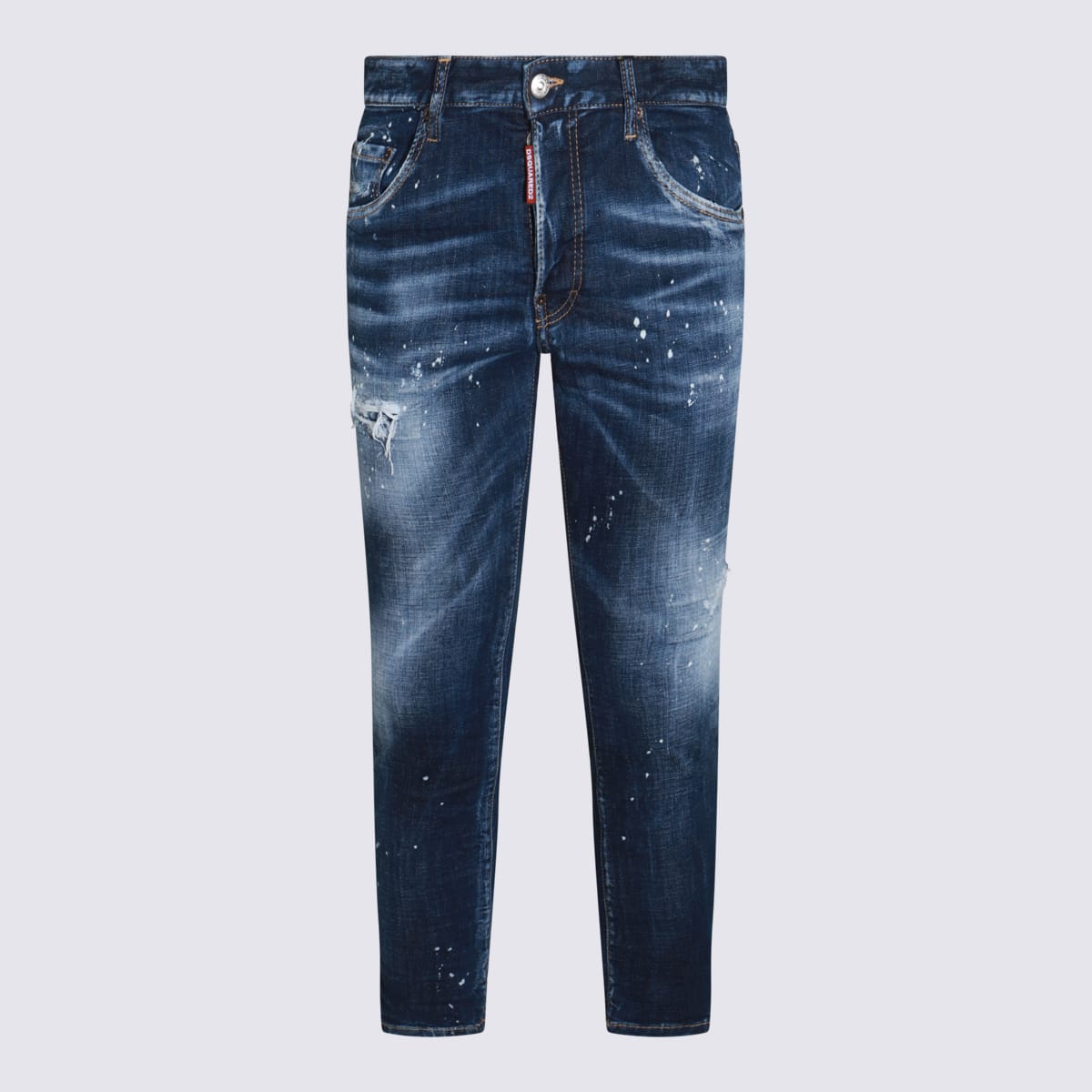 Shop Dsquared2 Blue Denim Cotton Jeans In Navyblue