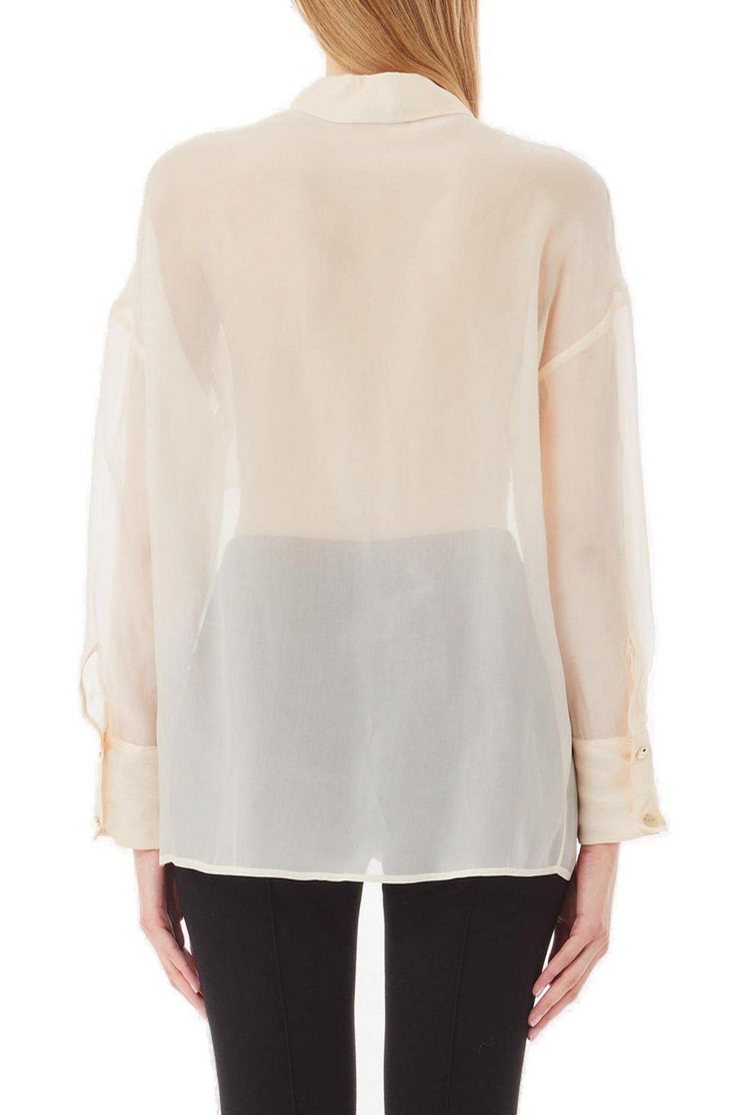 Liu •jo Shirt With Chest Pockets And Collared Neck