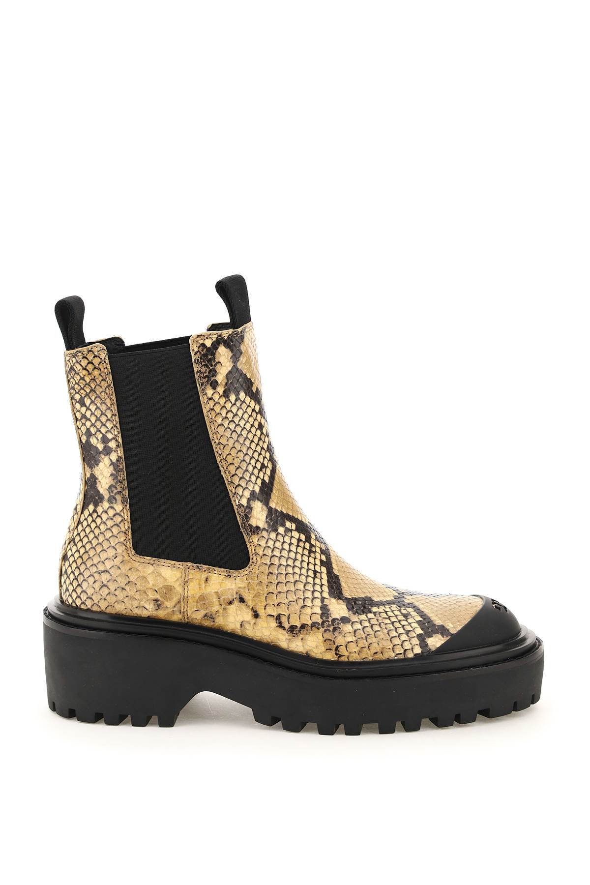 Tory Burch Python-printed Leather Chelsea Boots