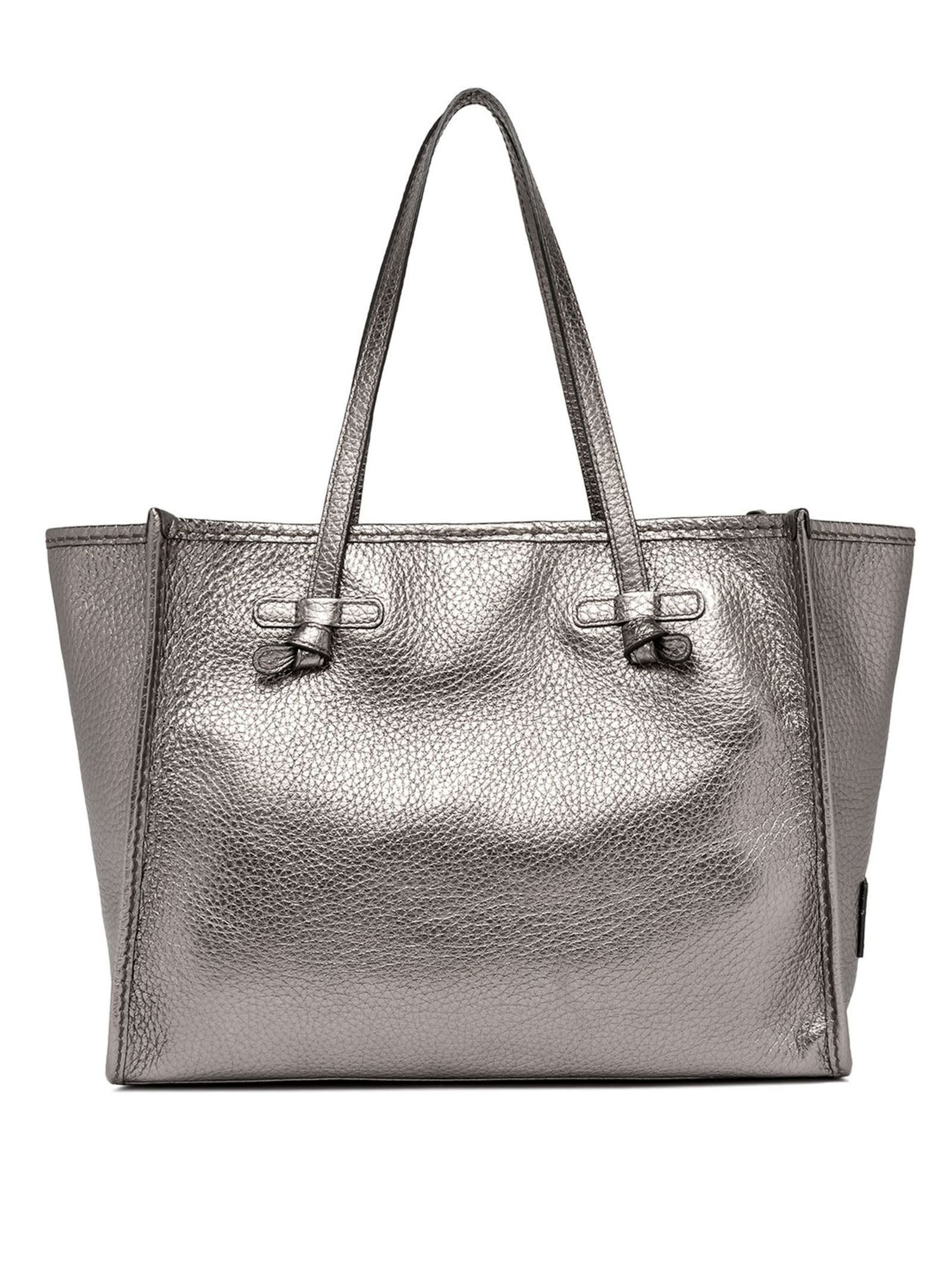 Shopping Bag In Double Bubble Leather