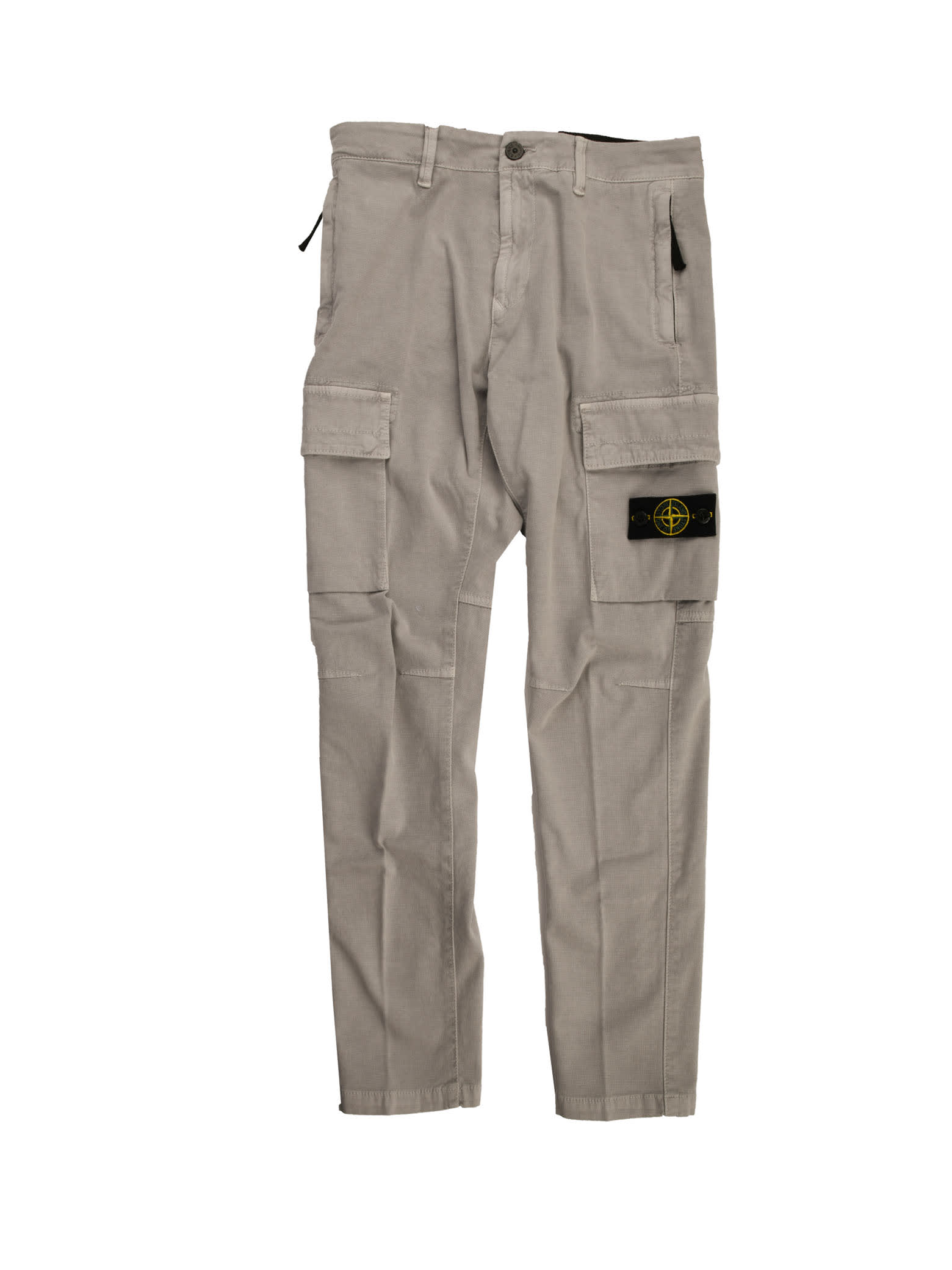 Stone Island Junior Gray Trousers With Pockets