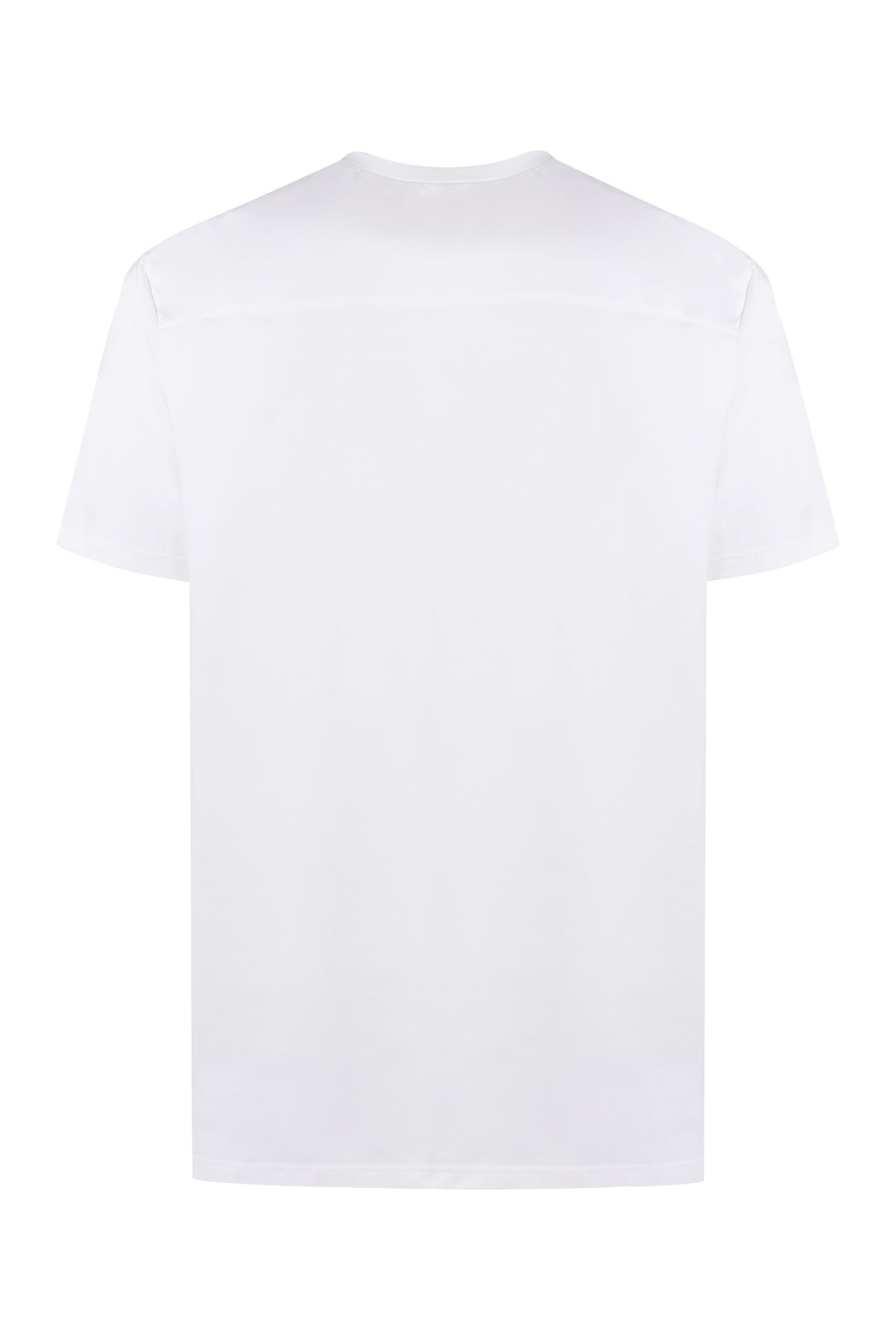Shop Jil Sander Cotton Crew-neck T-shirt In White