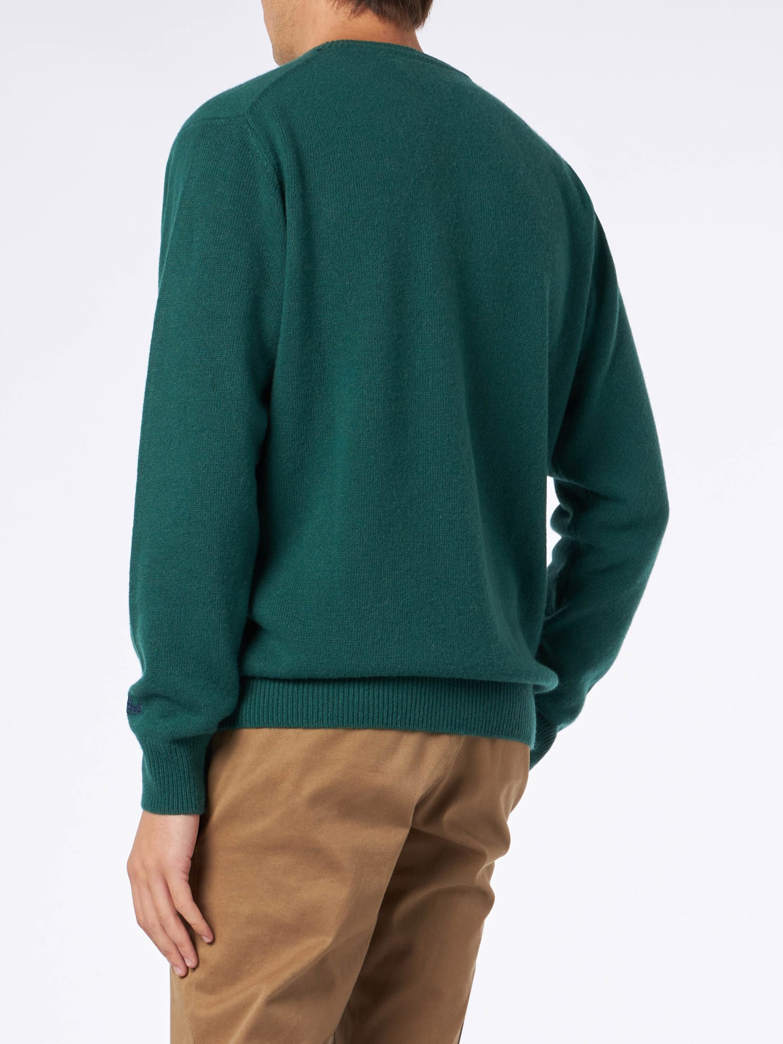 Mc2 Saint Barth Courma Vs St. Moritz-jacquard Jumper In Green