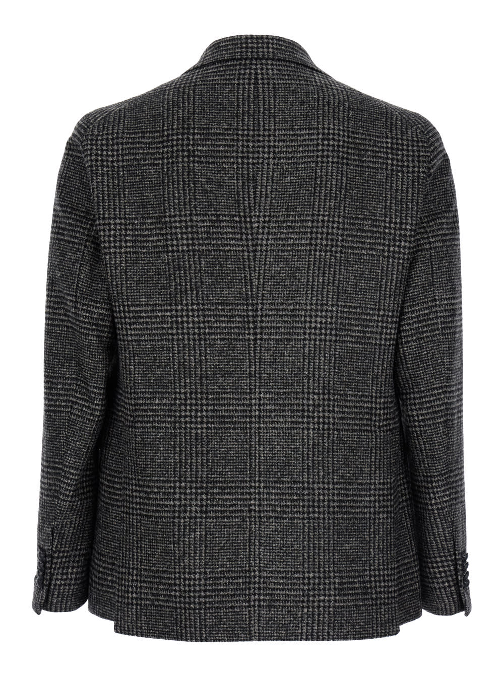 Tagliatore 'montecarlo' Grey Single-breasted Jacket With Stripe Motif In Grey